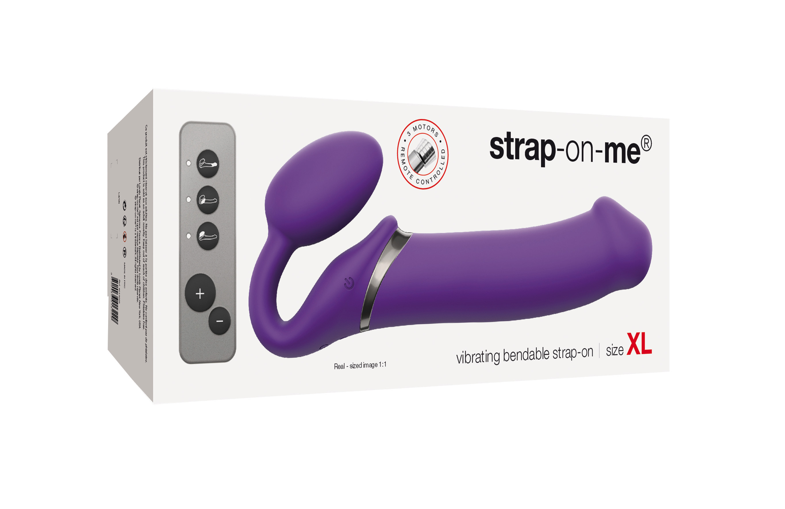 Strap-on-me Vibrating bendable strap-on purple XL