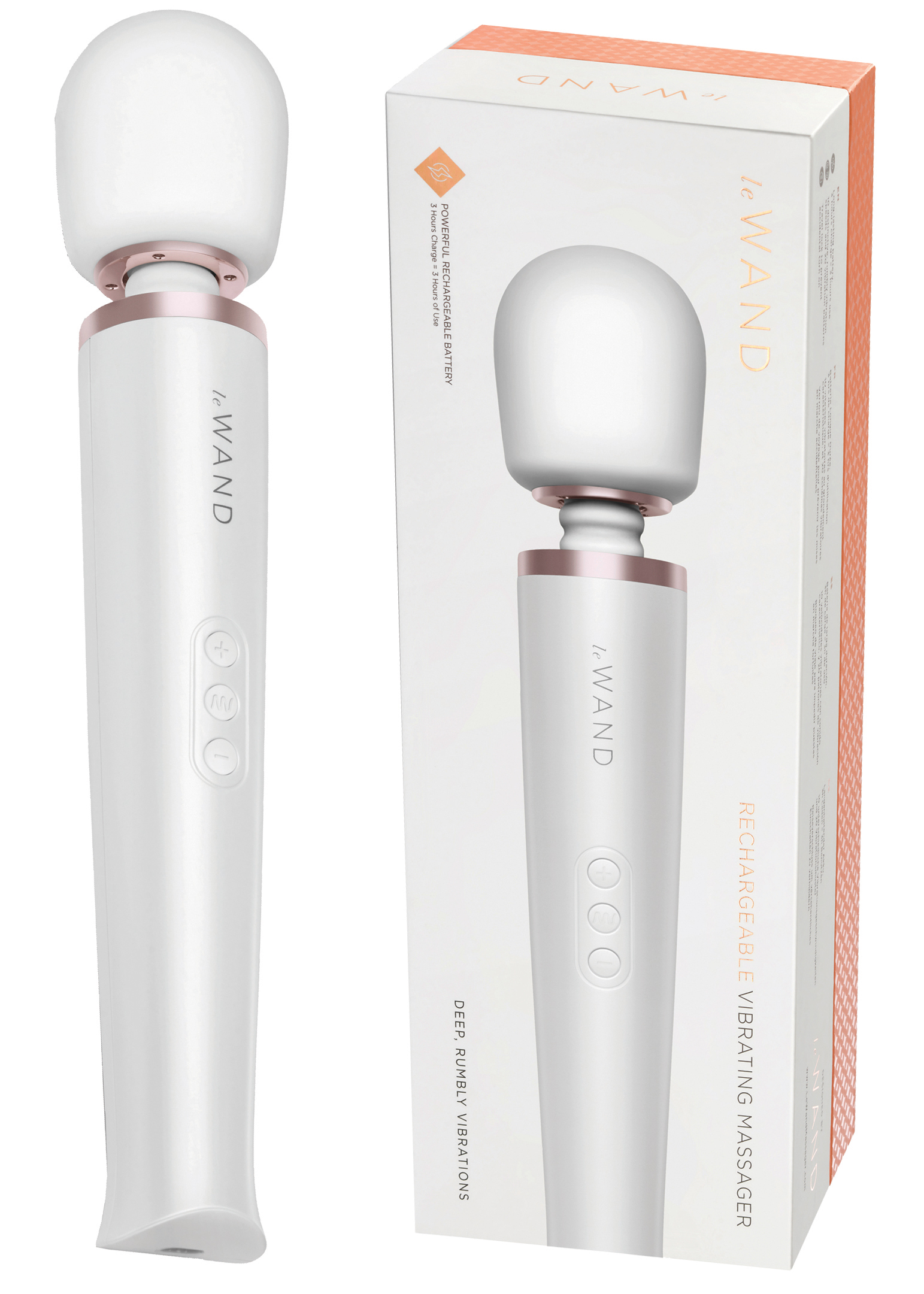 Le Wand Pearl White rechargeable massager