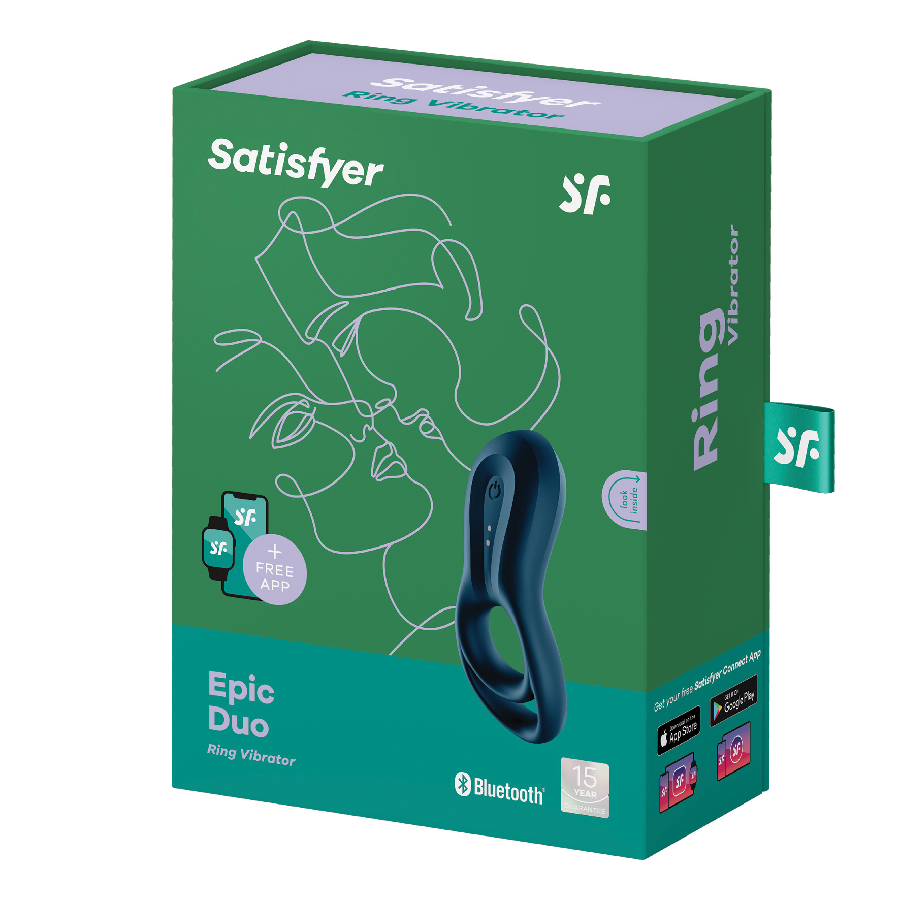 SATISFYER Epic Duo Ring Vibrator dark blue