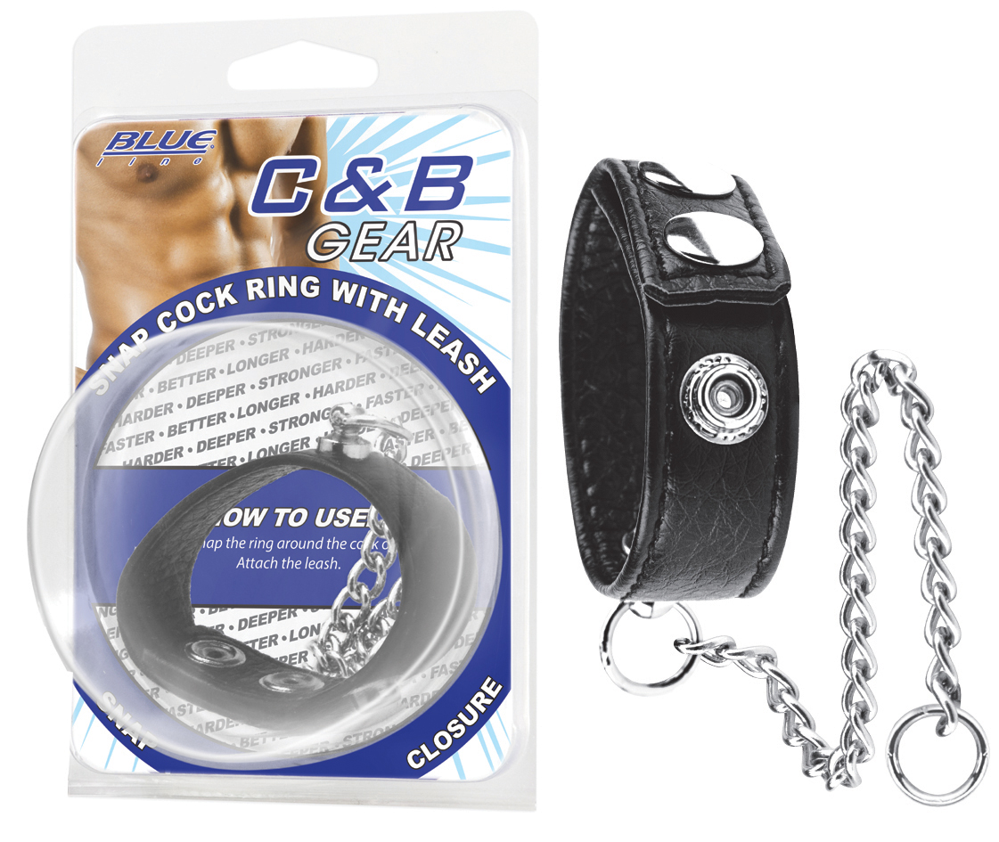 Blue Line C&B Gear Silicone T-style Cock Ring with Ball Divider 