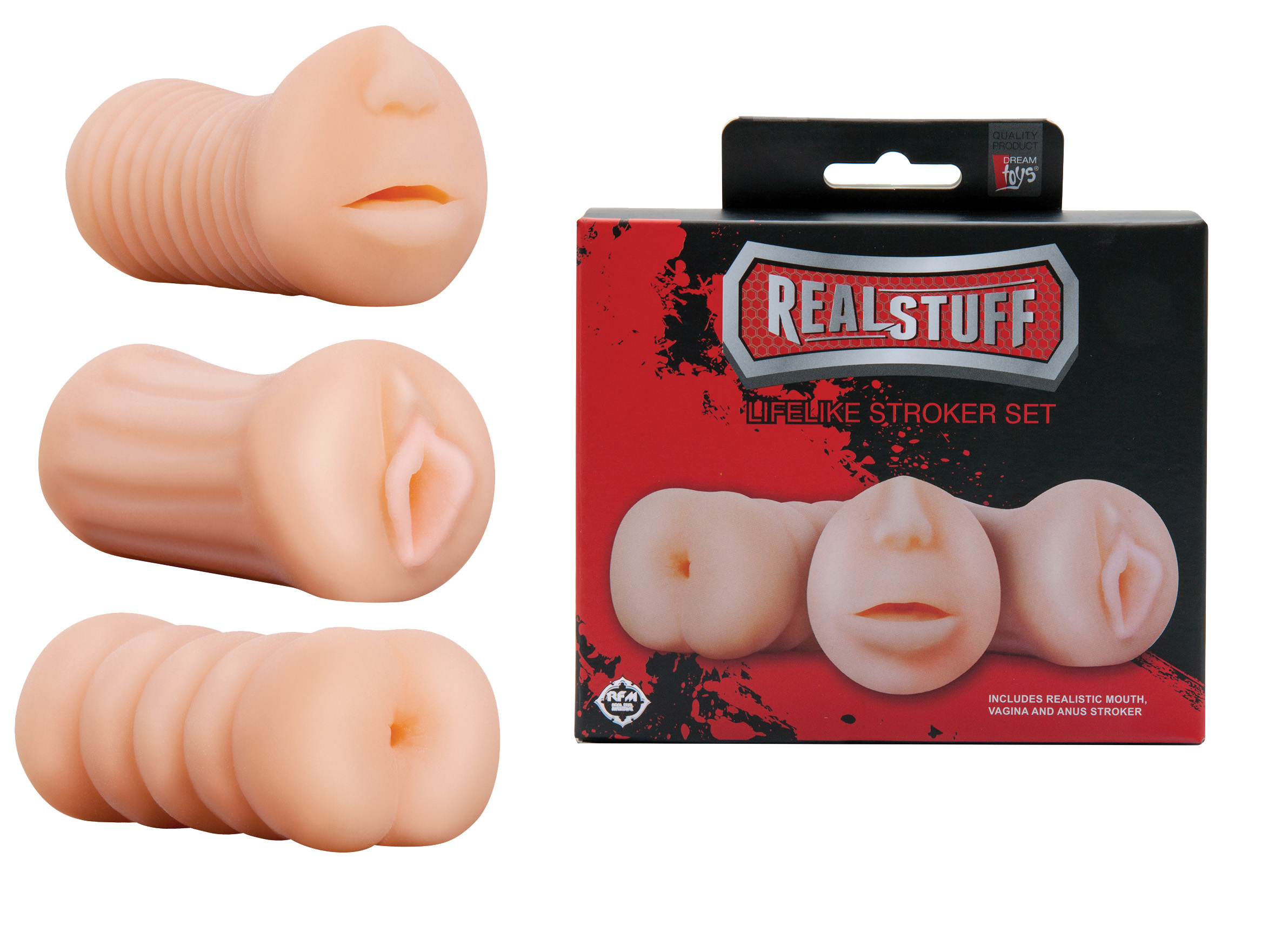 REALSTUFF 3 in1 Mastubators flesh