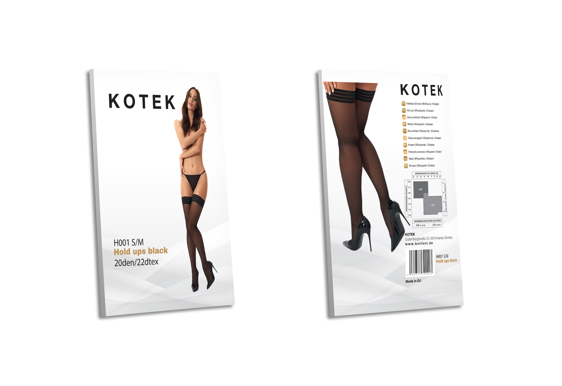 KOTEK Halterlose Strümpfe H001 schwarz S/M KOTEK Halterlose Strümpfe H001 schwarz S/M