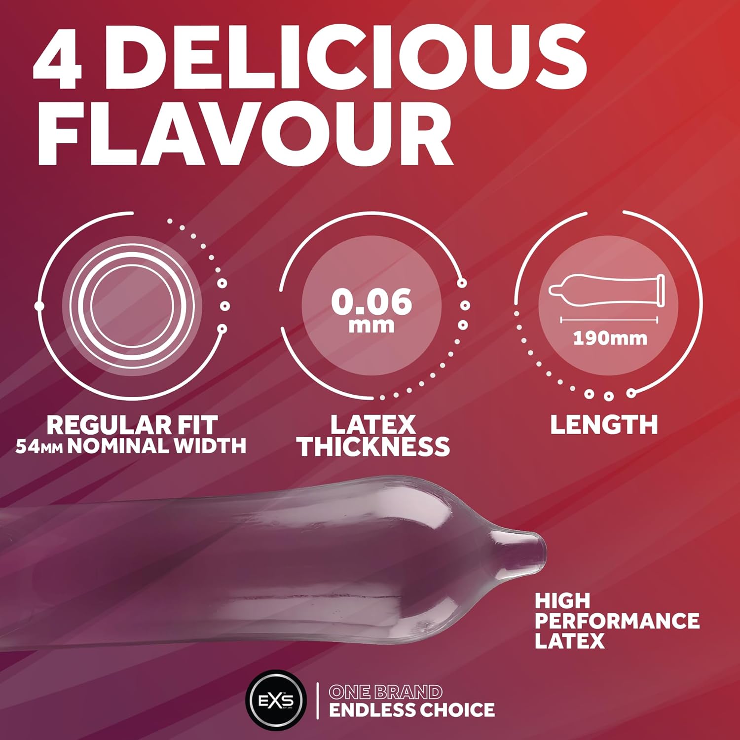 EXS Mixed Flavoured condoms (12pcs)