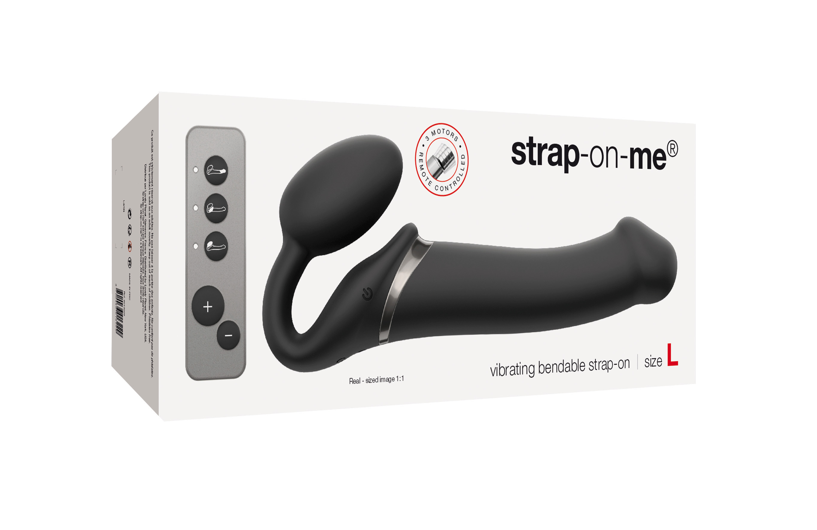 Strap-on-me Vibrating bendable strap-on black L
