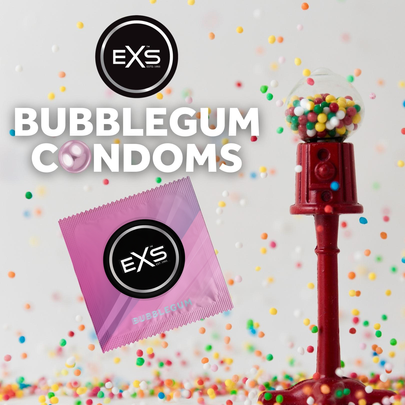 EXS Bubblegum Flavoured condoms (100pcs)