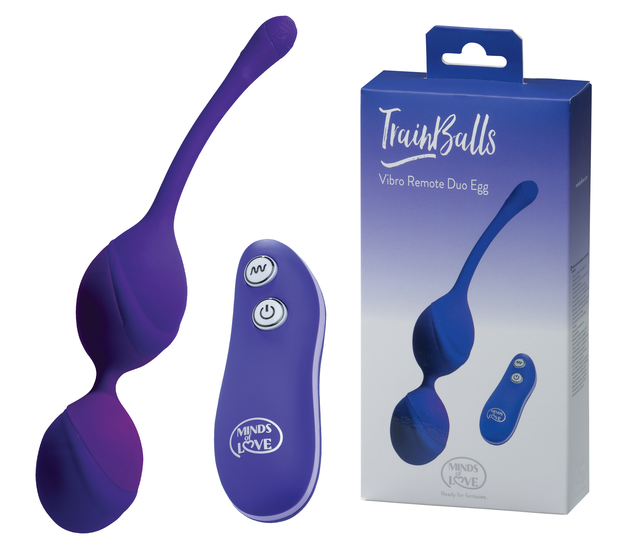 MINDS of LOVE TrainBalls Vibro Remote Duo Egg lila