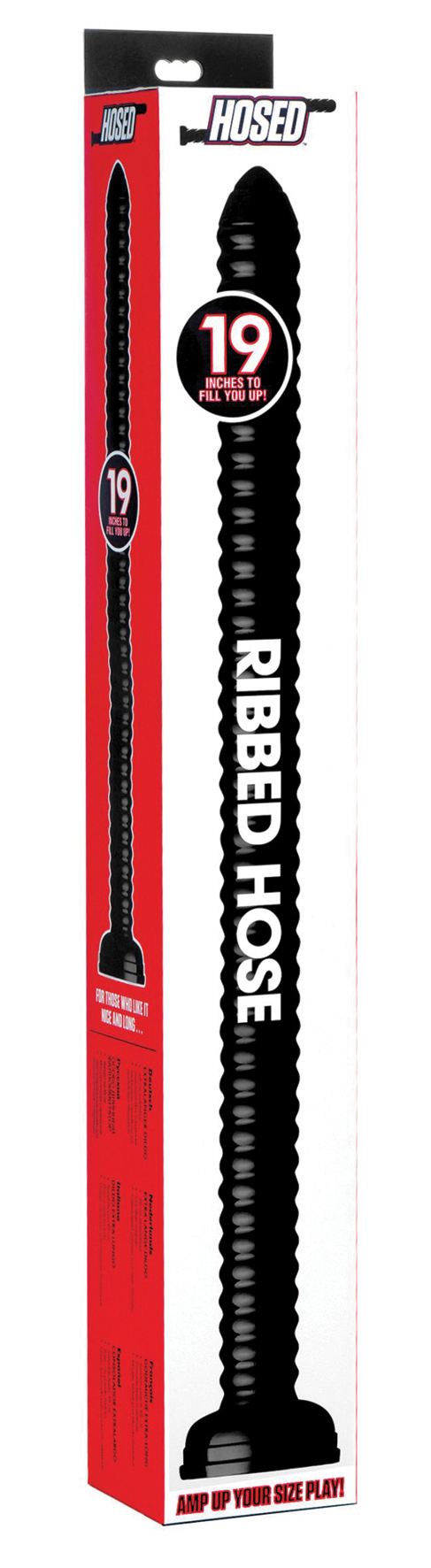 HOSED Ribbed Hose 19' Dildo black