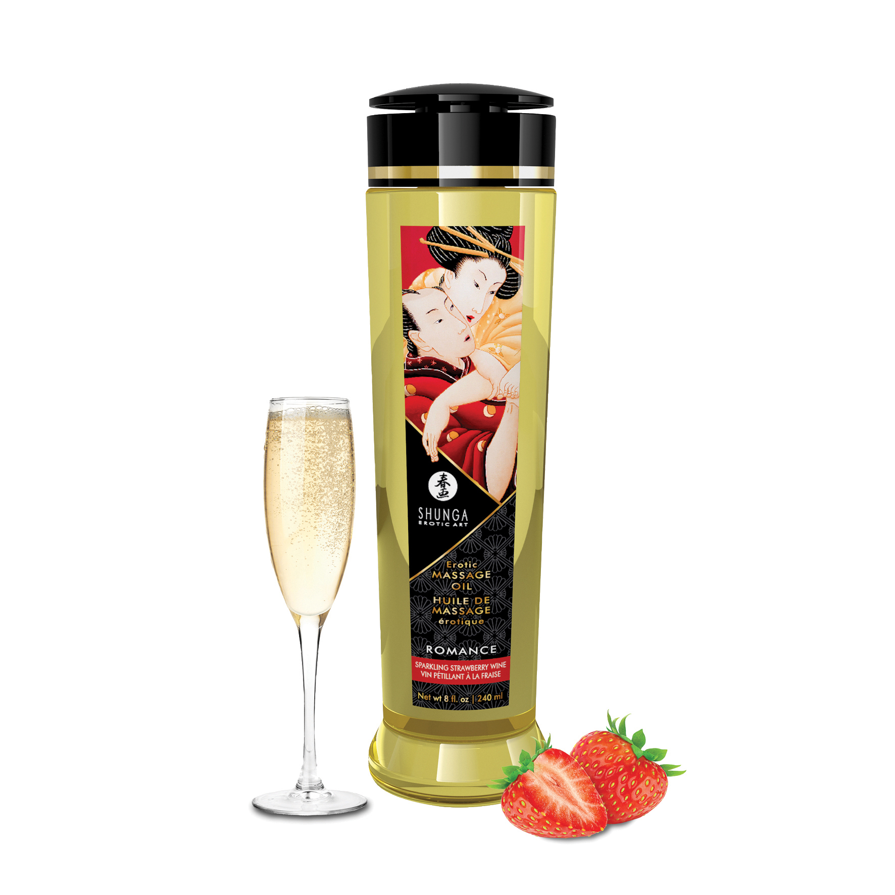 SHUNGA Massage Öl Romance (Sparkling Strawberry Wine) 240ml