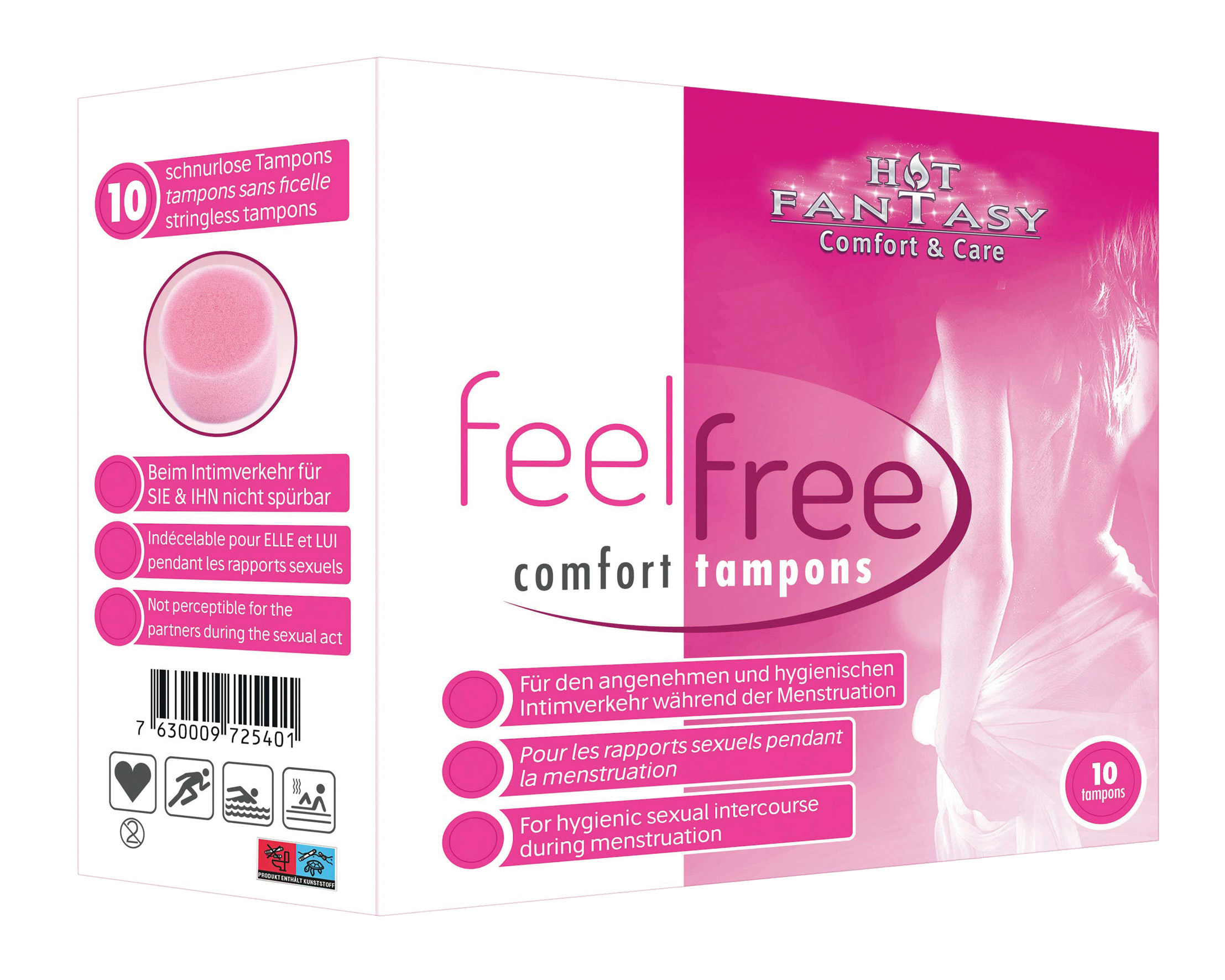 HOT FANTASY feel free comfort tampons, 10 Stck.