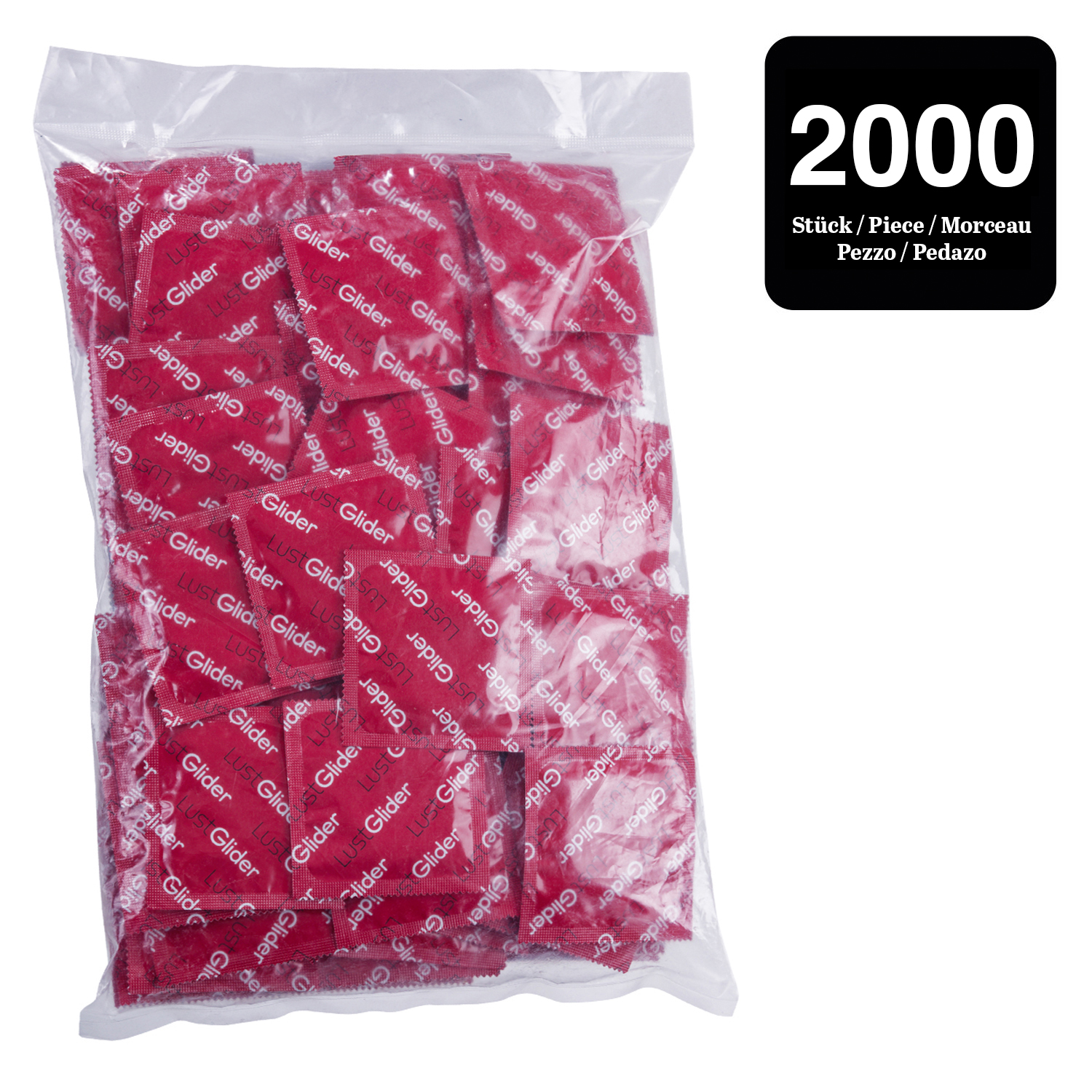 LustGlider Kondome rot 2000 Stk.