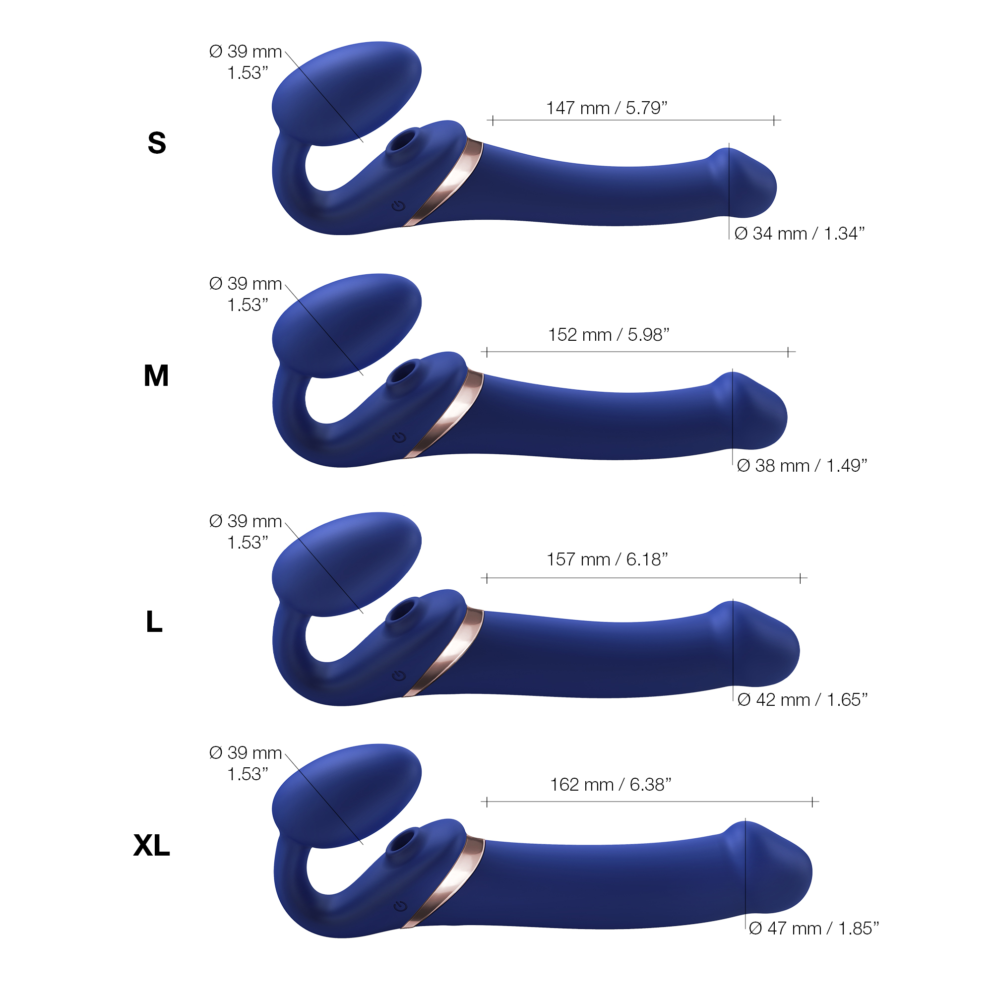 Strap-on-me Multi-Orgasm Bendable night blue S Strap-on-me Multi-Orgasm Bendable night blue S