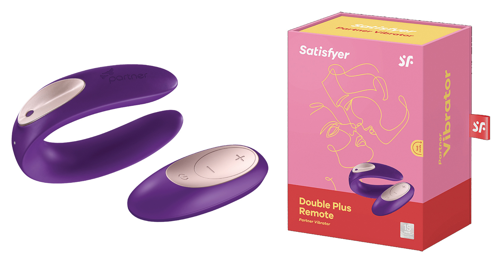 SATISFYER Partner Double Plus Remote Control purple