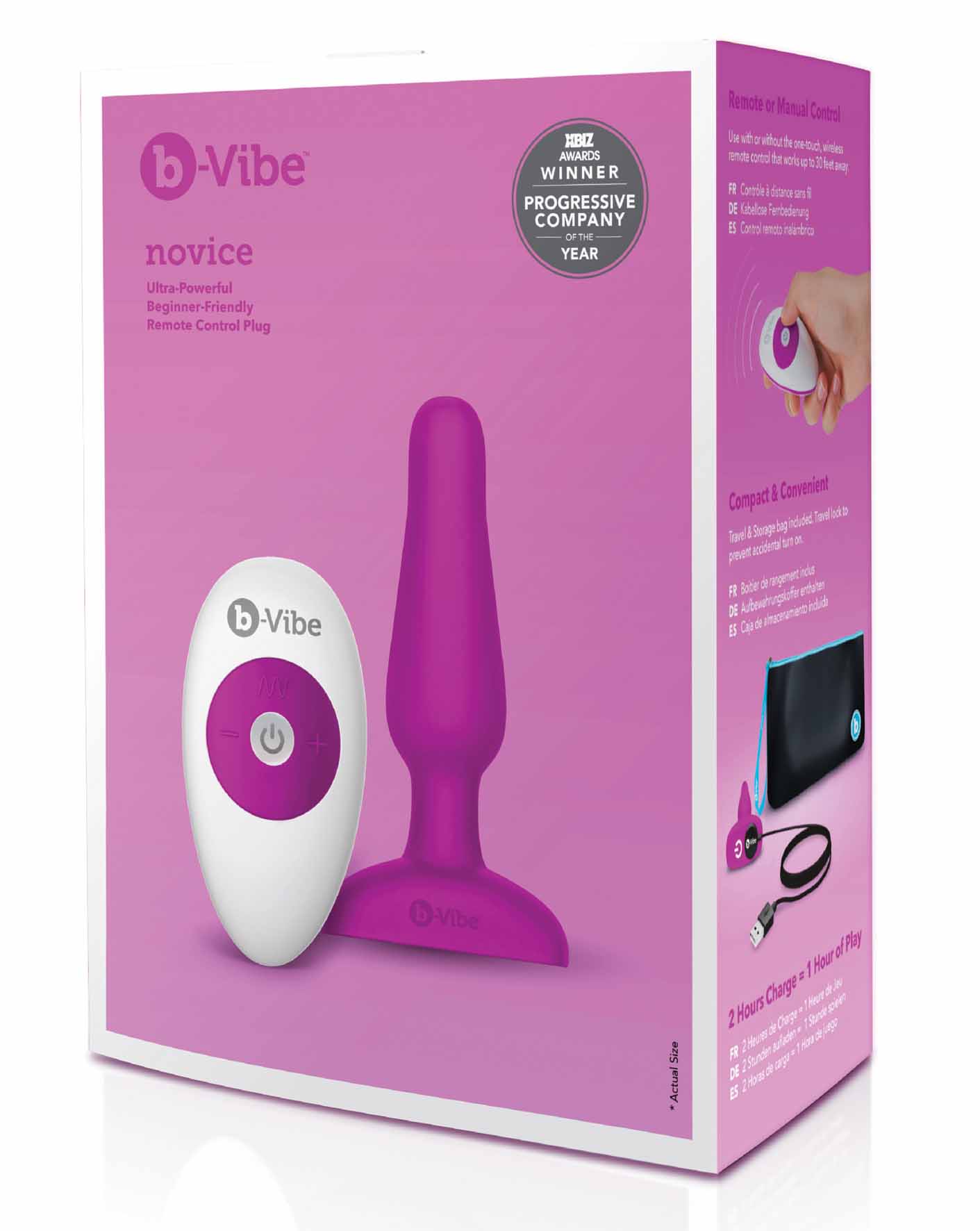 b-Vibe Novice Plug Fuchsia