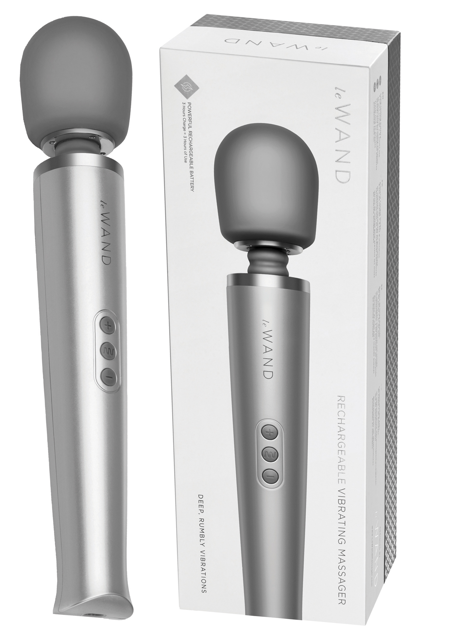 Le Wand Grey rechargeable massager