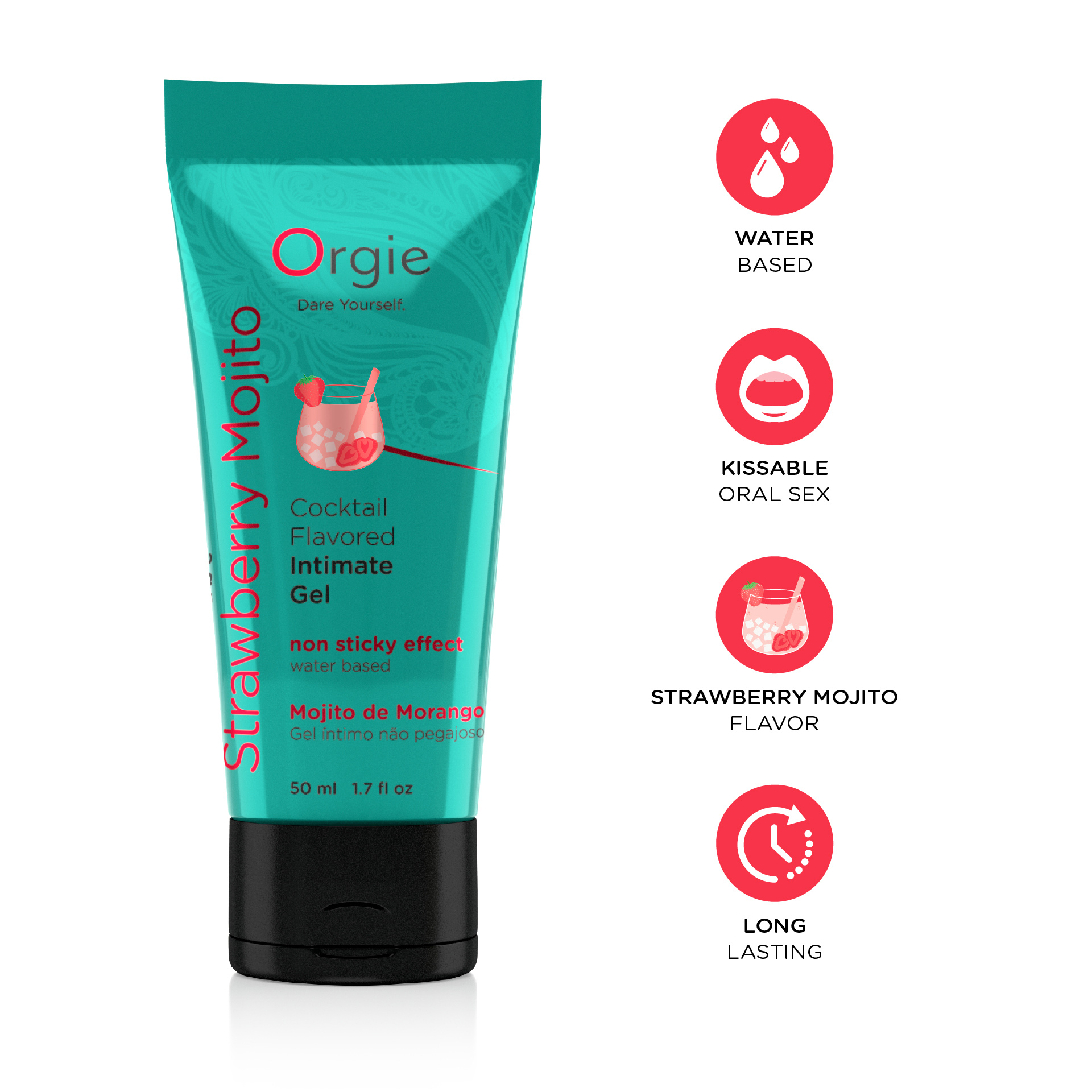 ORGIE Lube Tube Cocktail Strawberry Mojito 50ml