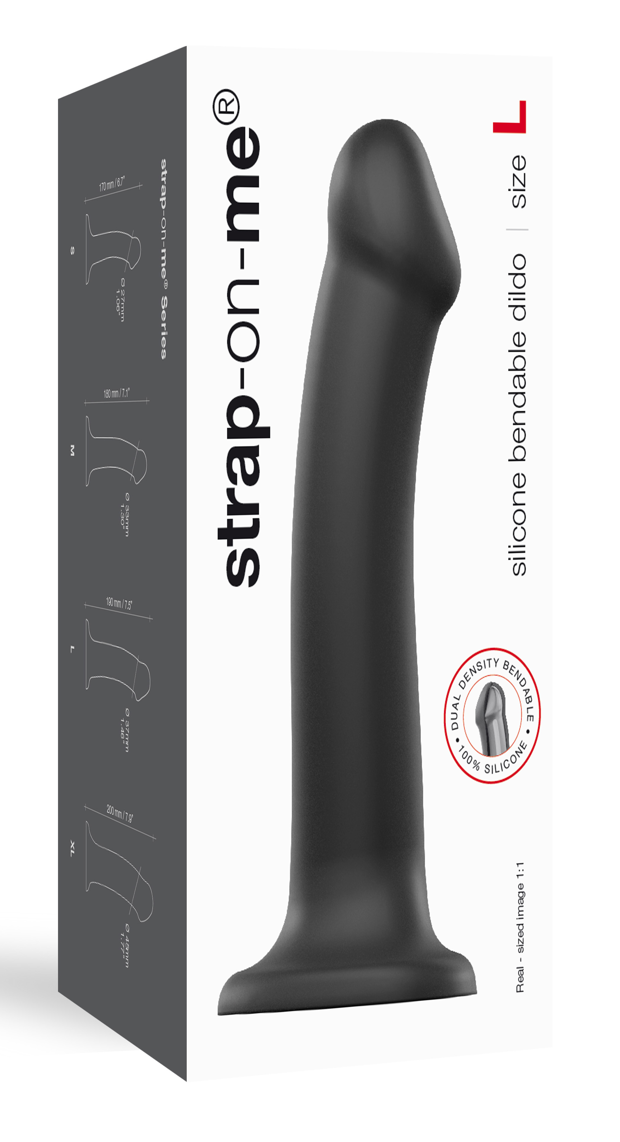 Strap-on-me Bendable Dildo black L