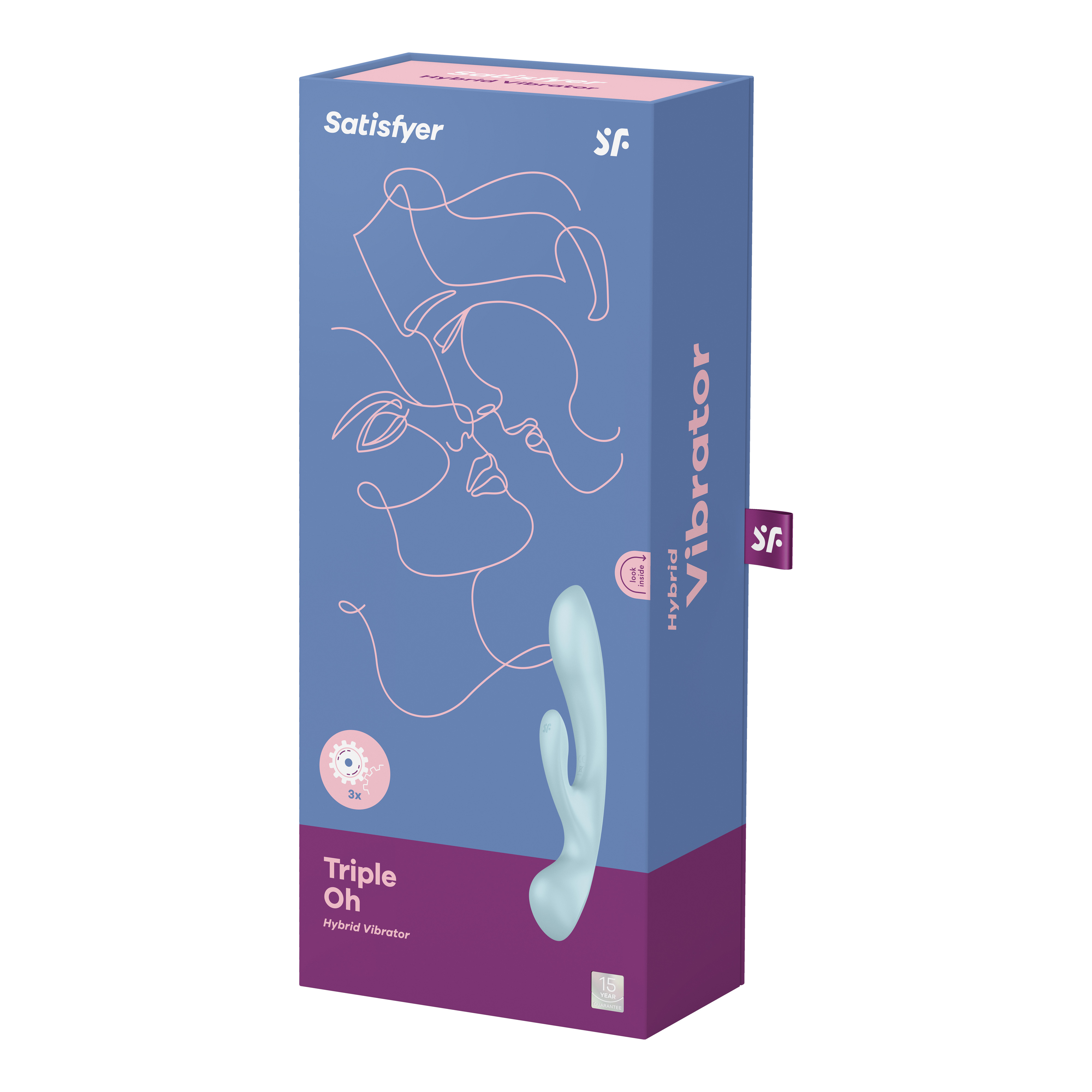 SATISFYER Triple Oh light blue