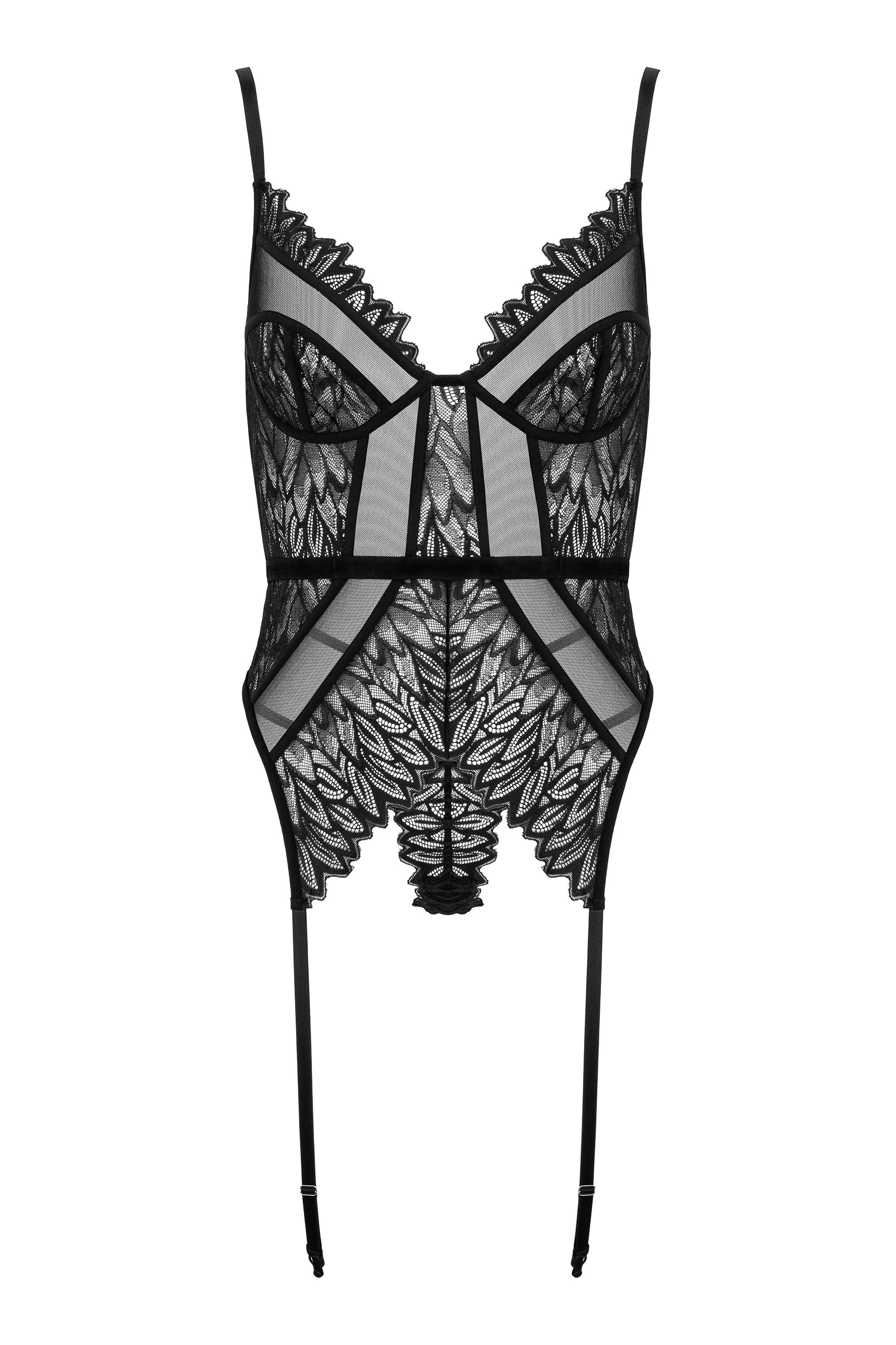 KOTEK 2er-Set CO102 Corset & Thong black S/M