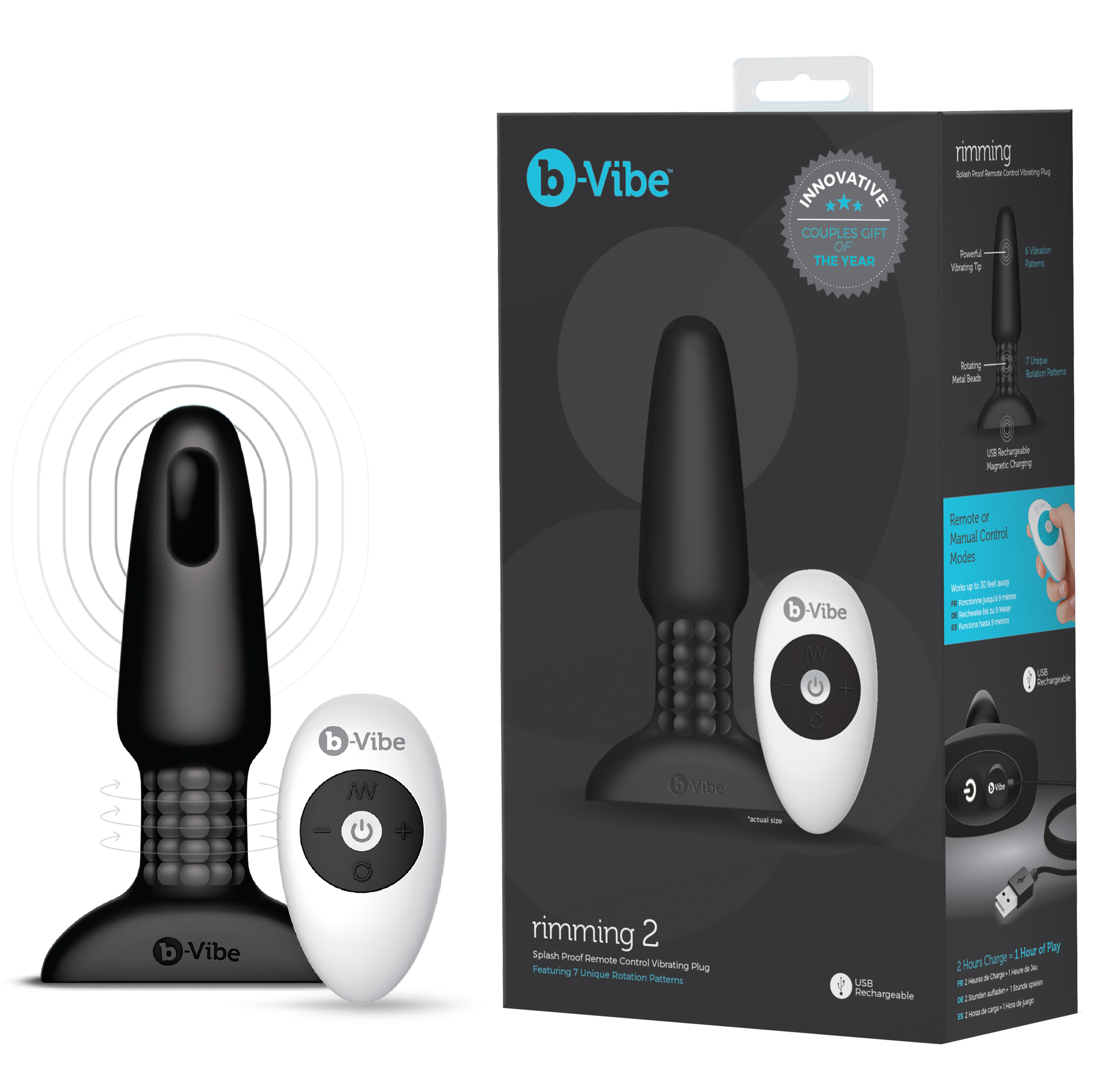 b-Vibe Rimming Plug 2 Black