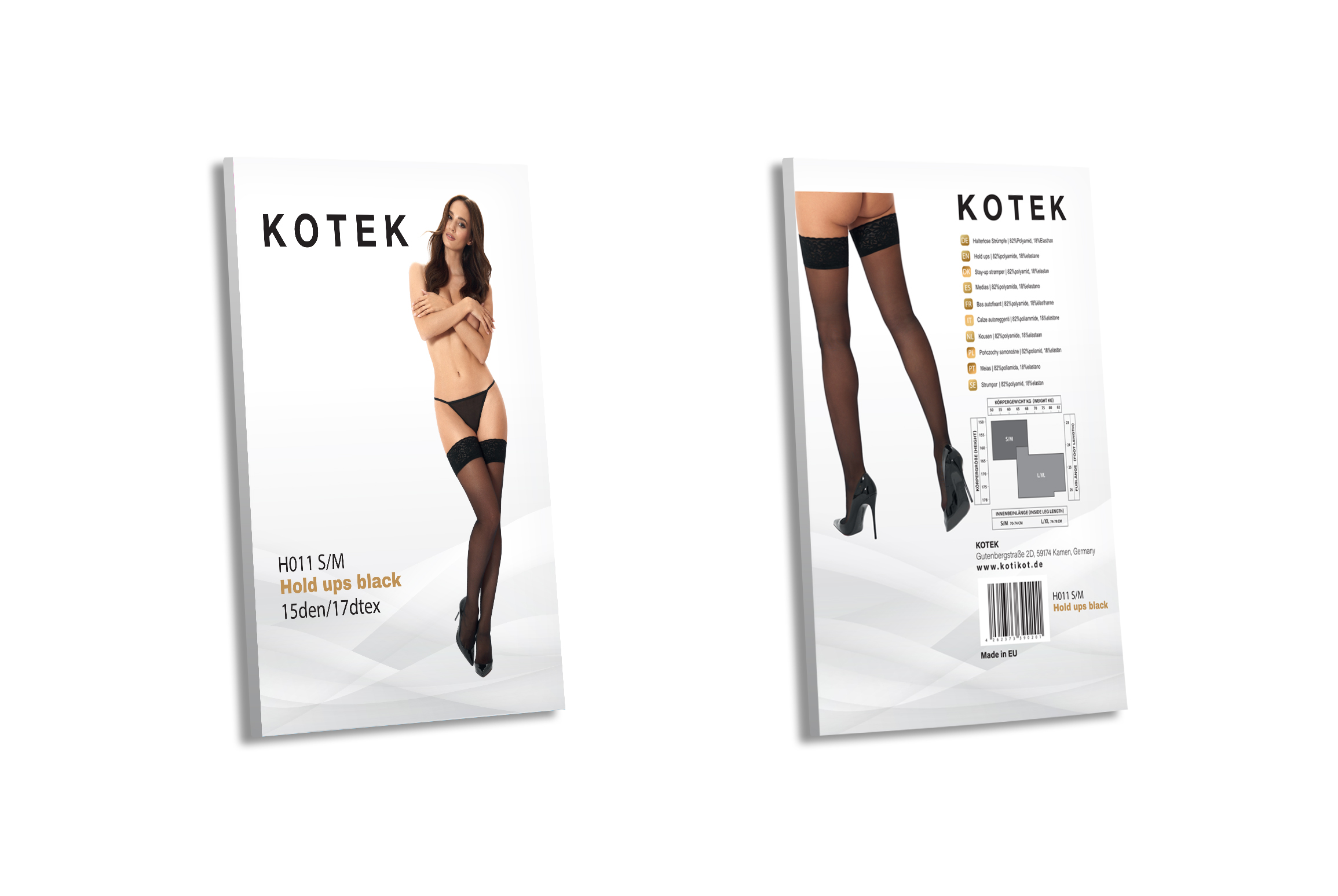 KOTEK Halterlose Strümpfe H011 schwarz S/M KOTEK Halterlose Strümpfe H011 schwarz S/M