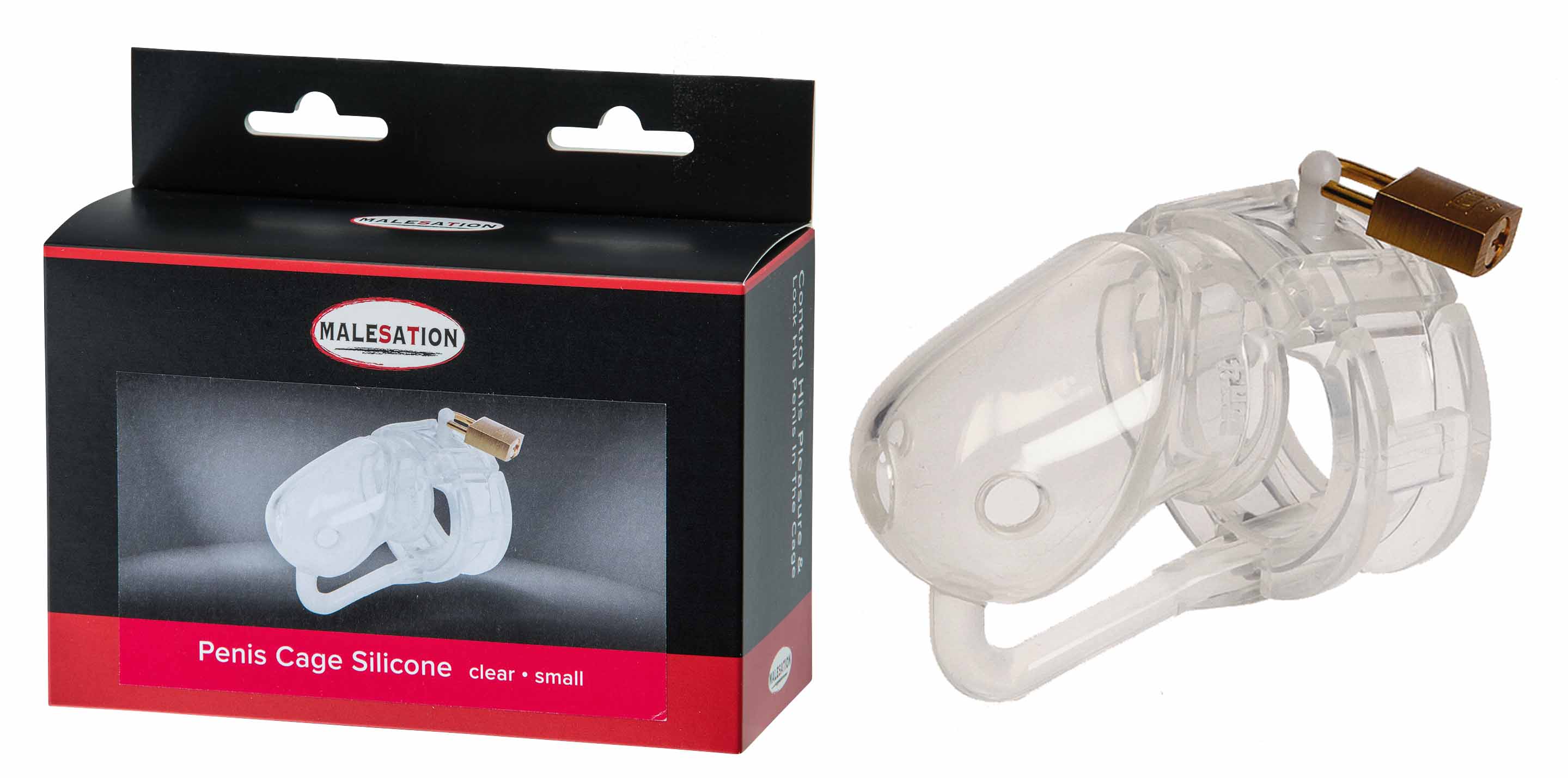 MALESATION Penis Cage Silicone small clear