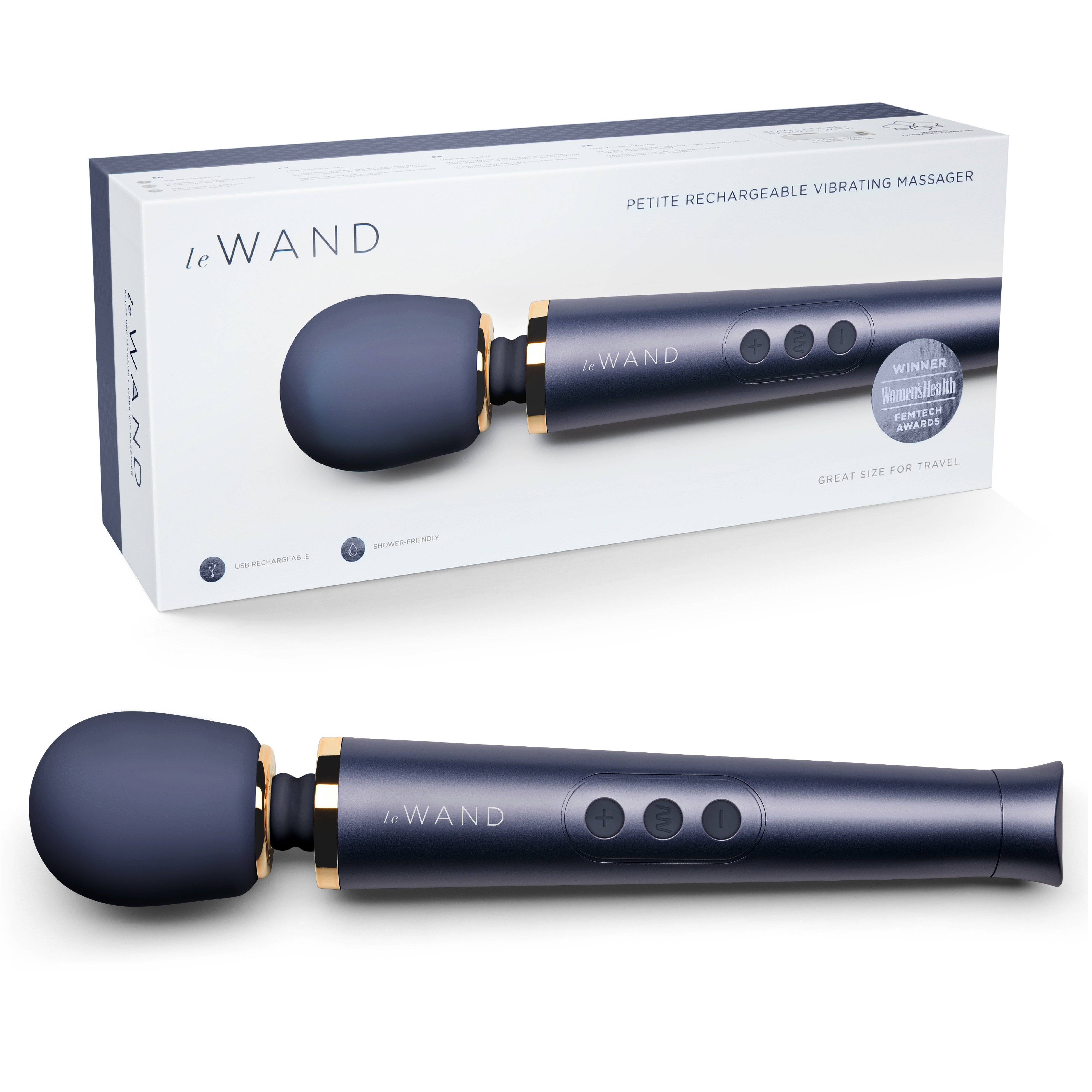 Le Wand Petite Navy rechargeable massager