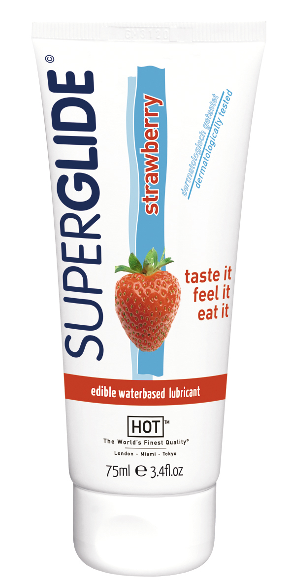 HOT Superglide waterbased strawber. 75ml