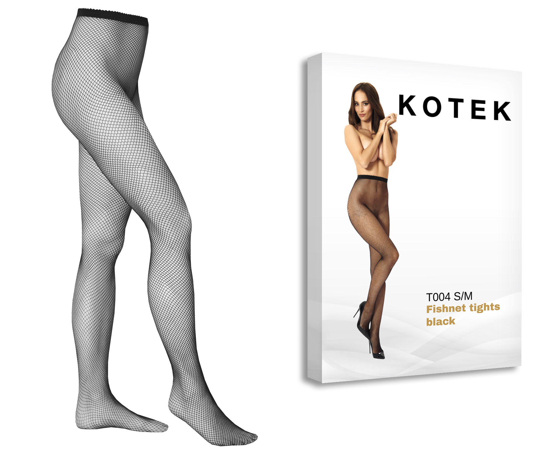 KOTEK Strumpfhose Fishnet T004 schwarz S/M