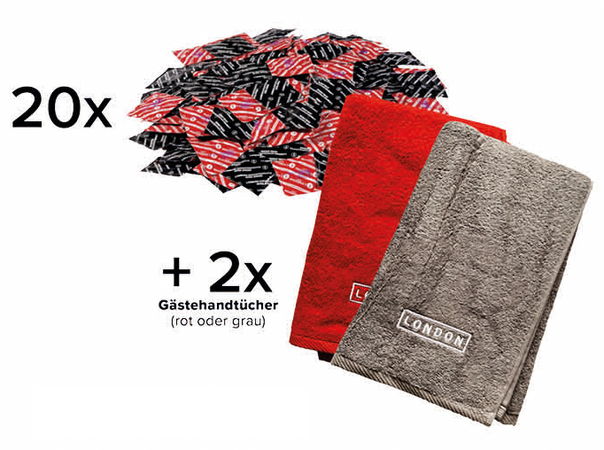 LONDON Feucht rot 100er Aktionspaket (20 x 100er Btl.)