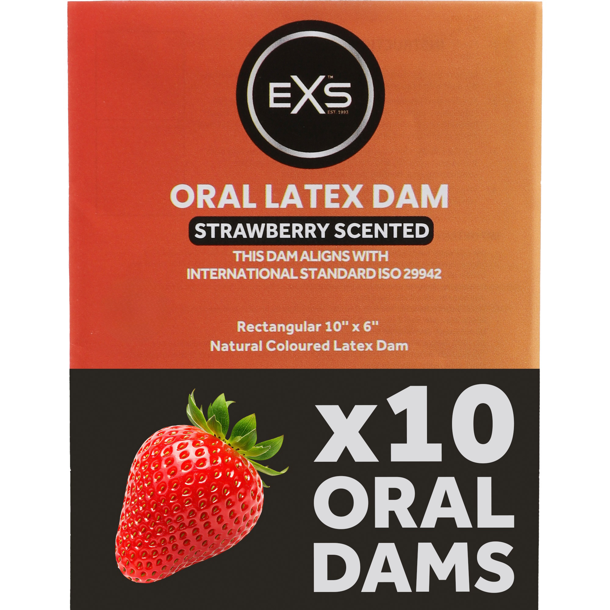 EXS Oral Dams Strawberry Flavoured (10pcs) 