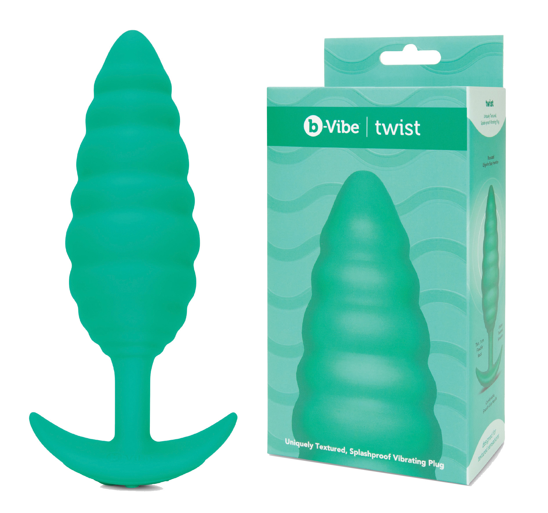 b-Vibe Twist Texture Plug Green