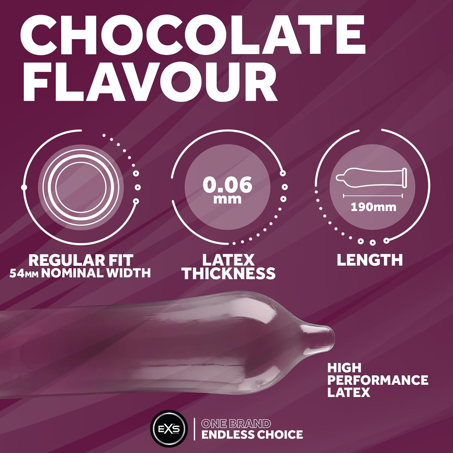 EXS Chocolate Flavoured condoms (100pcs)