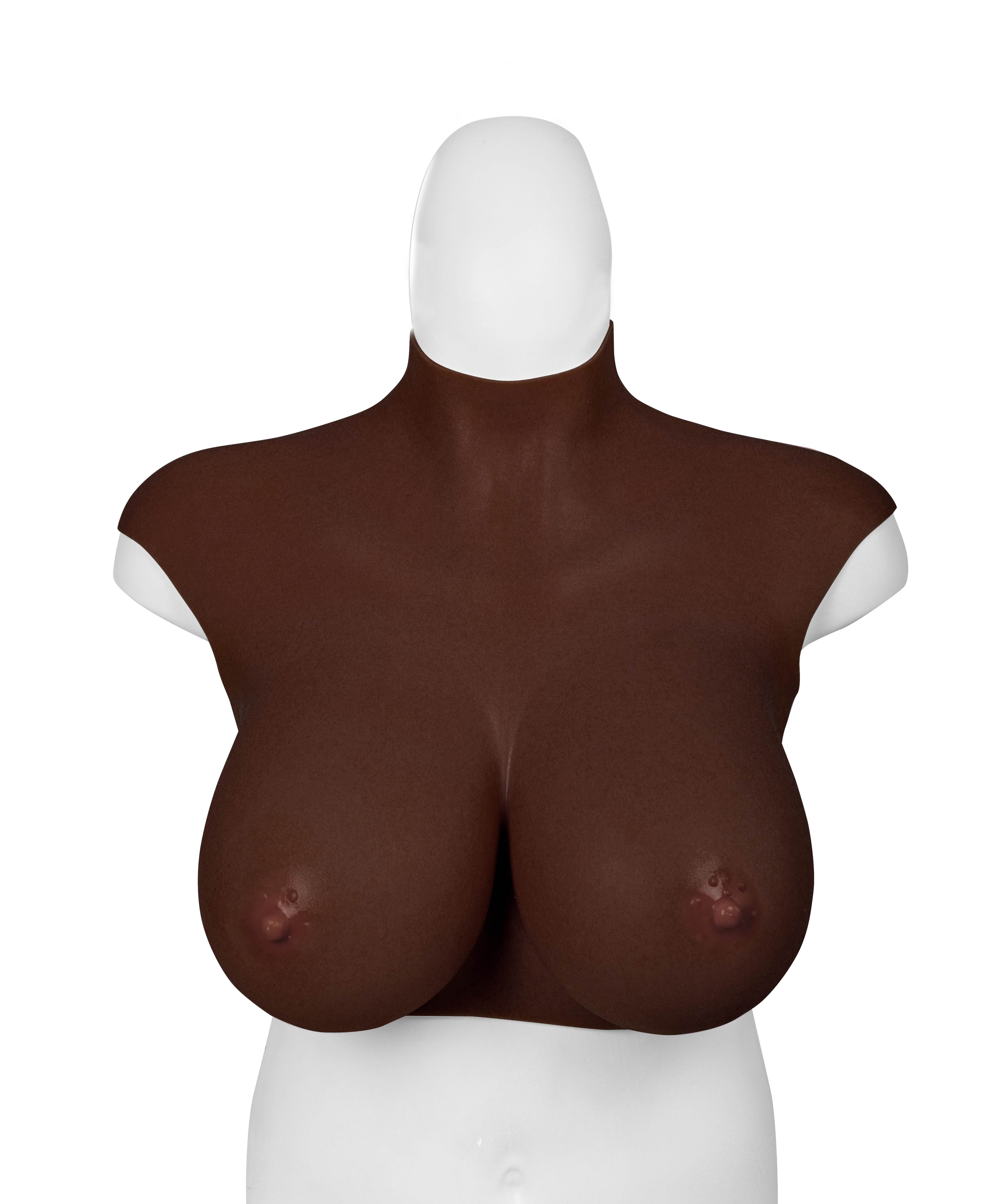 XX-DREAMSTOYS Ultra Realistic Breast Form black Size XL (H-cup)*