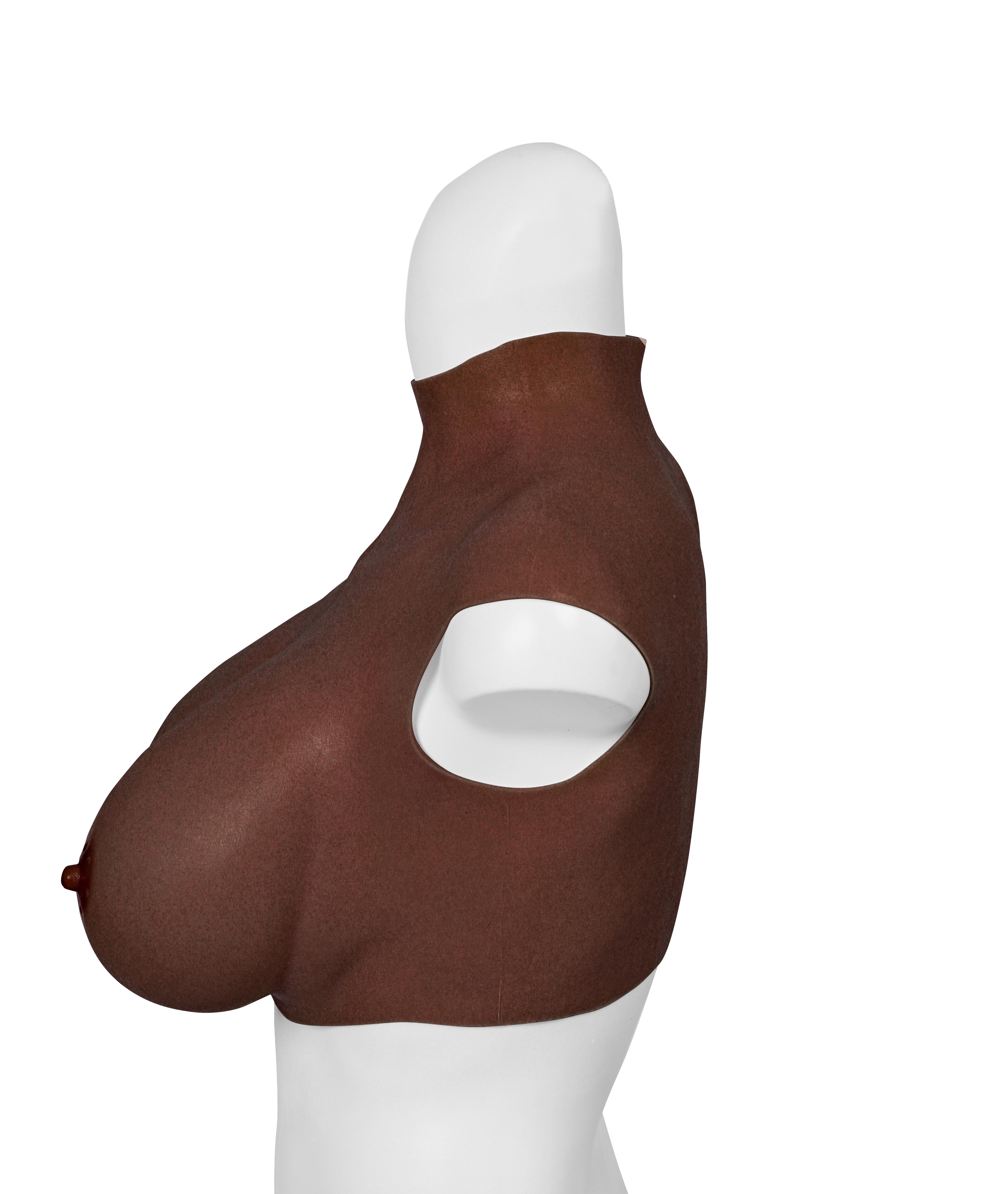 XX-DREAMSTOYS Ultra Realistic Breast Form black Size XL (H-cup)*