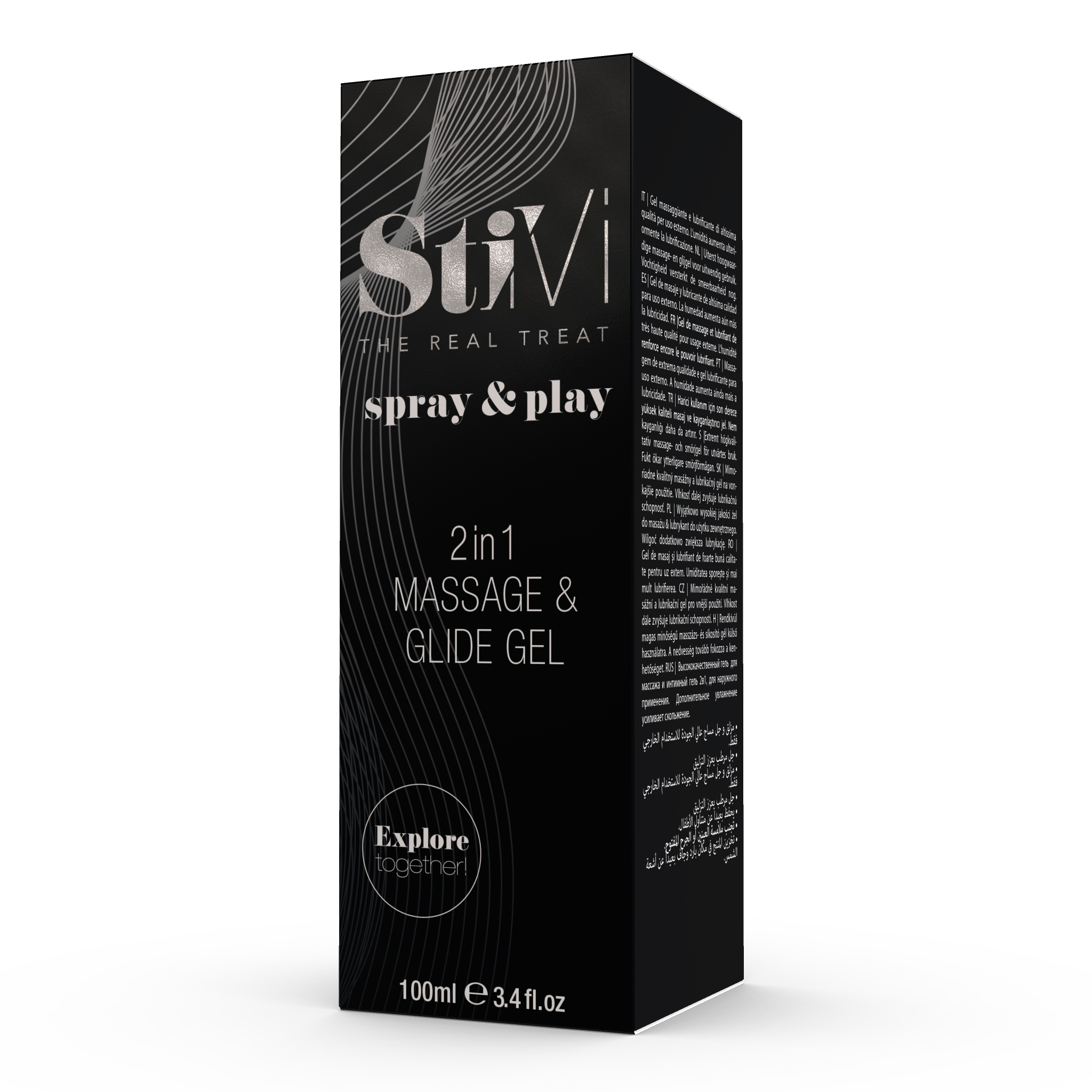 HOT StiVi - spray & play 2in1 Massage & Glide Gel 100ml