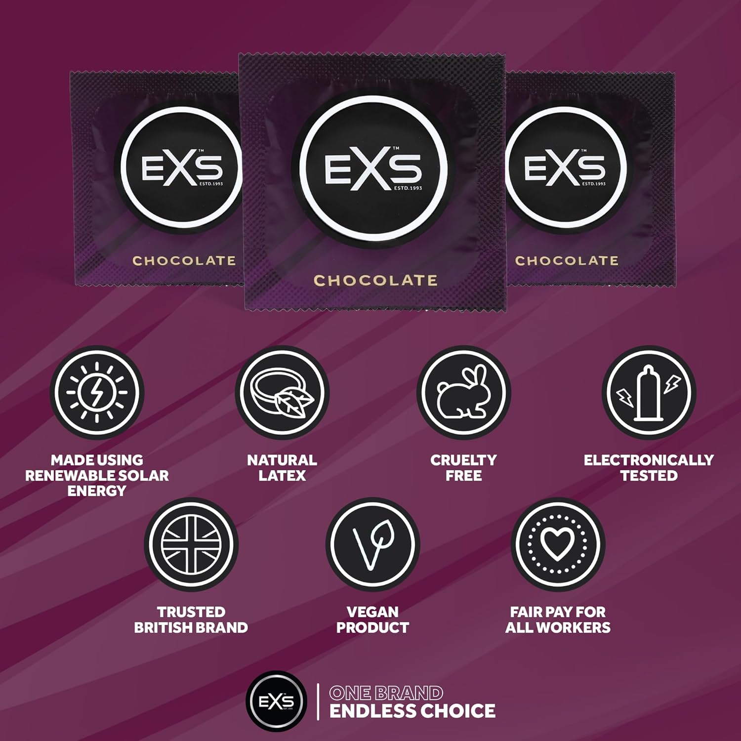 EXS Chocolate Flavoured condoms (100pcs)