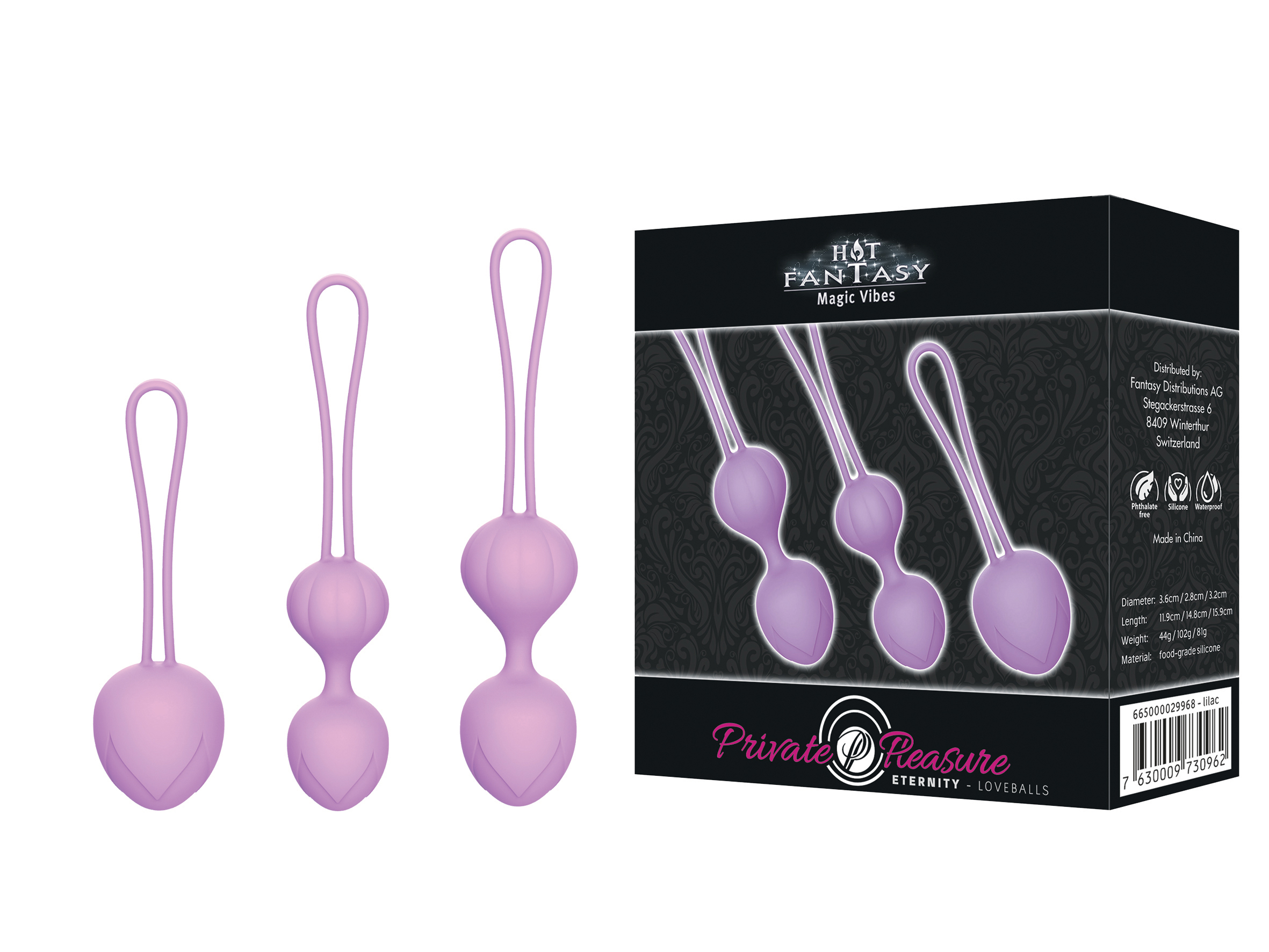 HOT FANTASY Private Pleasure Balls Set Eternity lilac