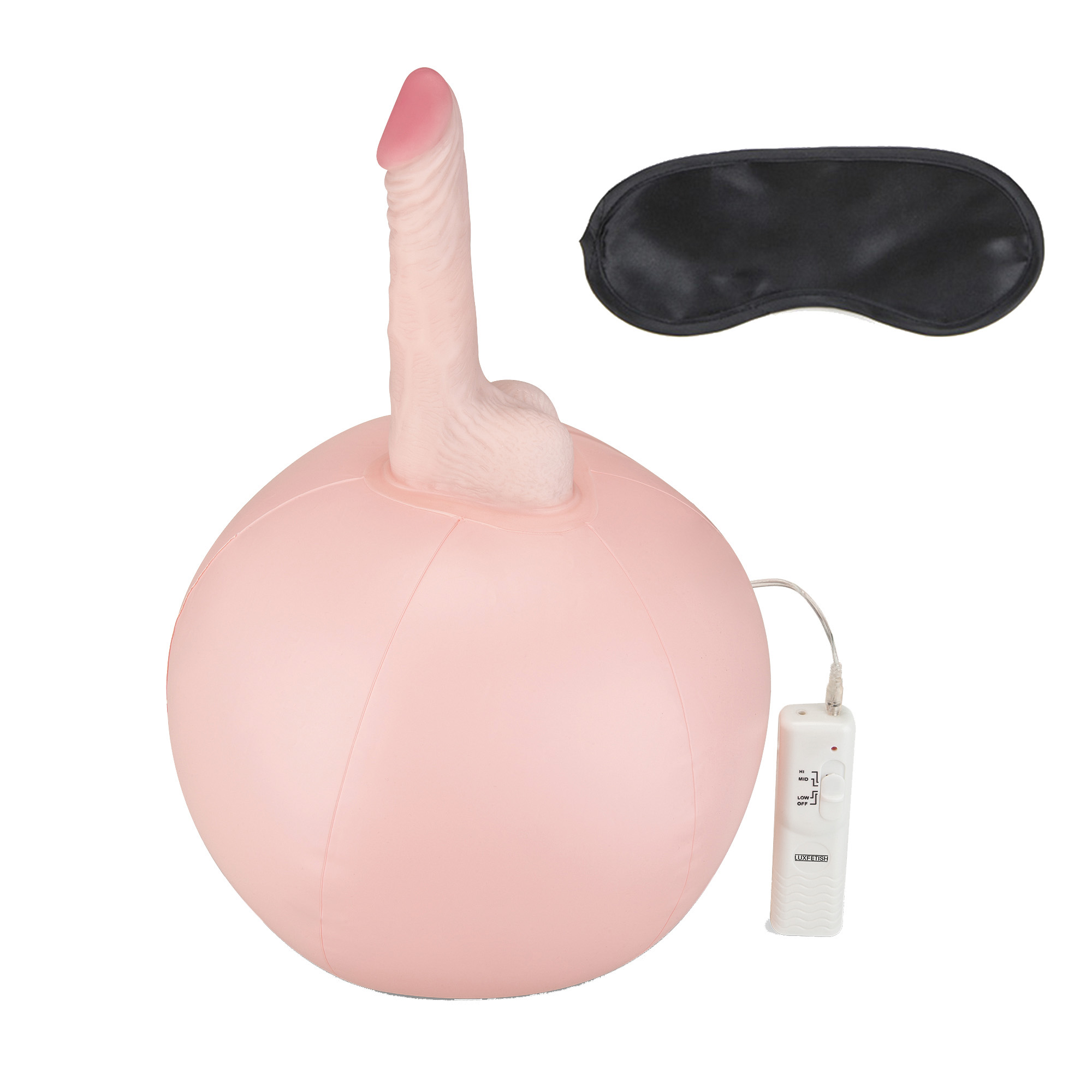 LUX FETISH Inflatable Sex Ball With Vibrating Realistic Dildo