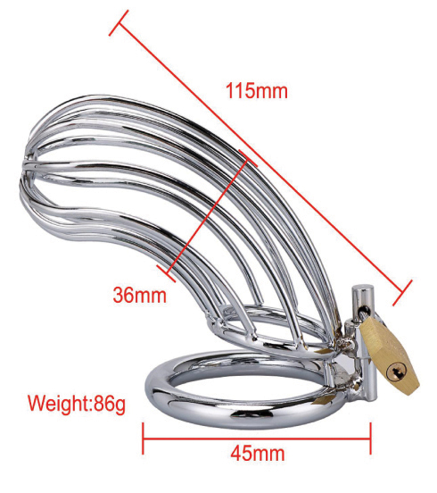 XX-DREAMSTOYS Metal Cock Cage Banana Shape