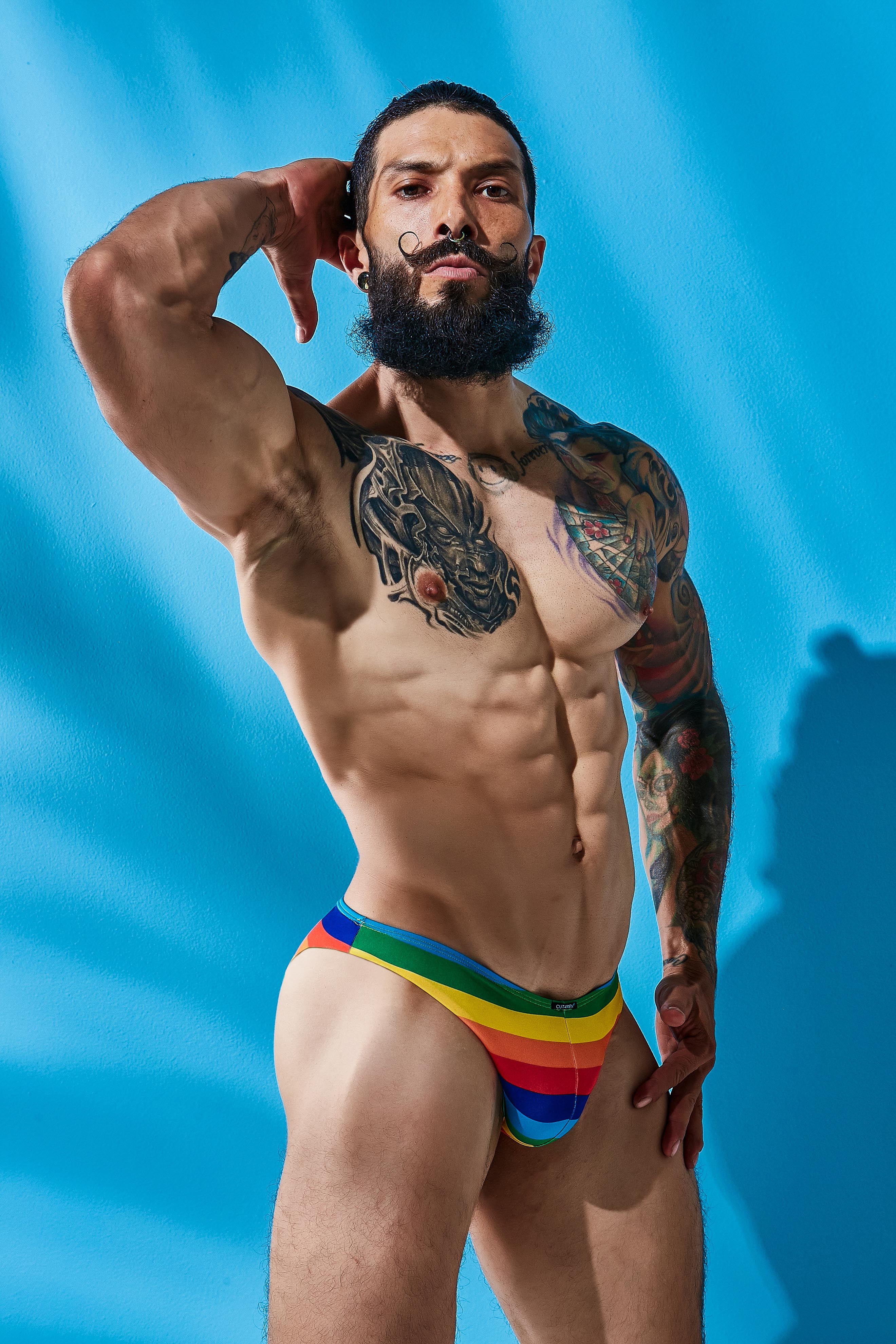 C4M Low Rise Bikini Brief Rainbow S (Special Edition)