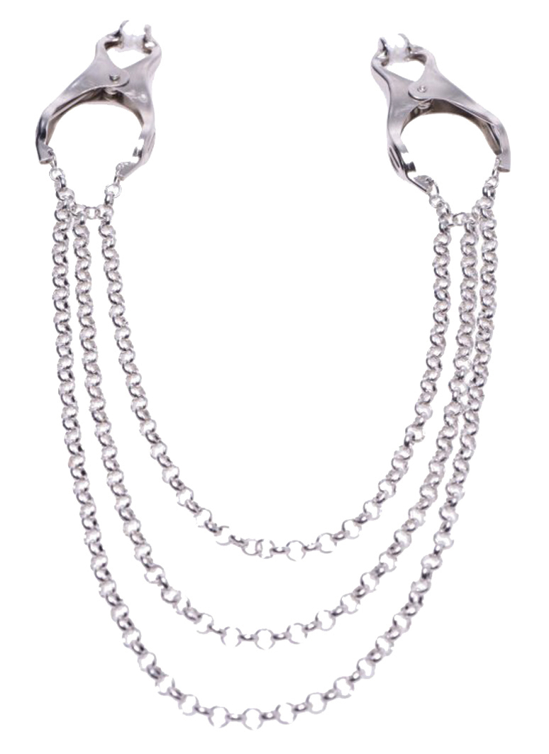MASTER SERIES Affix Triple Chain Nipple Clamps