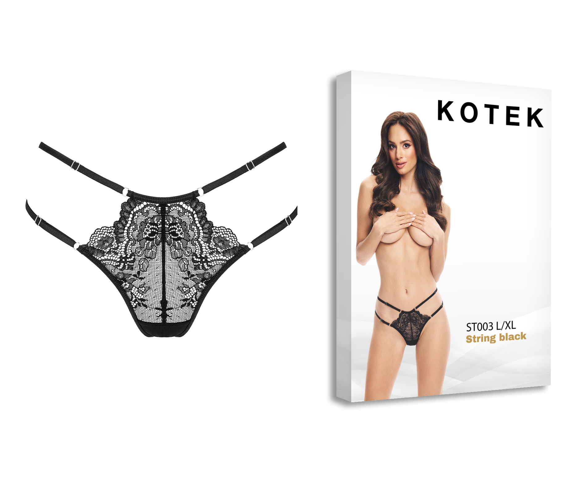 KOTEK String ST003 schwarz L/XL KOTEK String ST003 schwarz L/XL