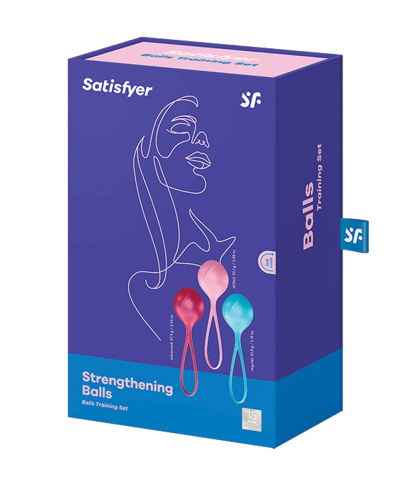 SATISFYER Balls Training Set Single turquoise-red-pink