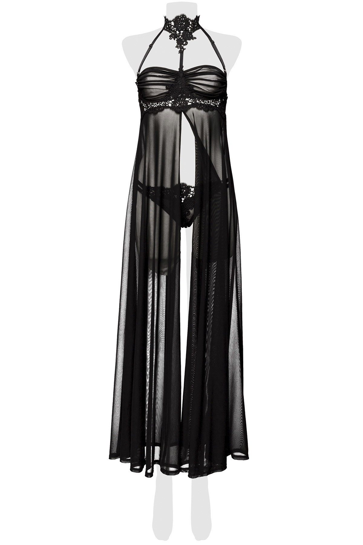 GREY VELVET 2-tlg.Set (Negligé lang, Höschen) XXL-XXXL