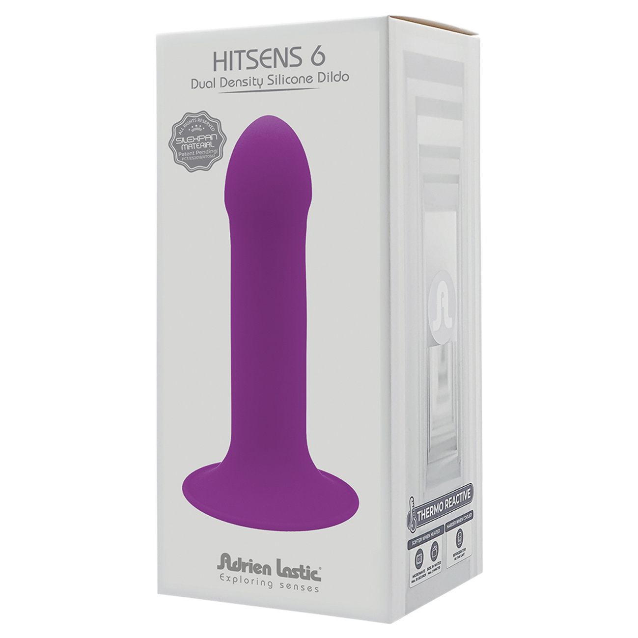 ADRIEN LASTIC Hitsens 6 Dual Density Silicone Dildo purple