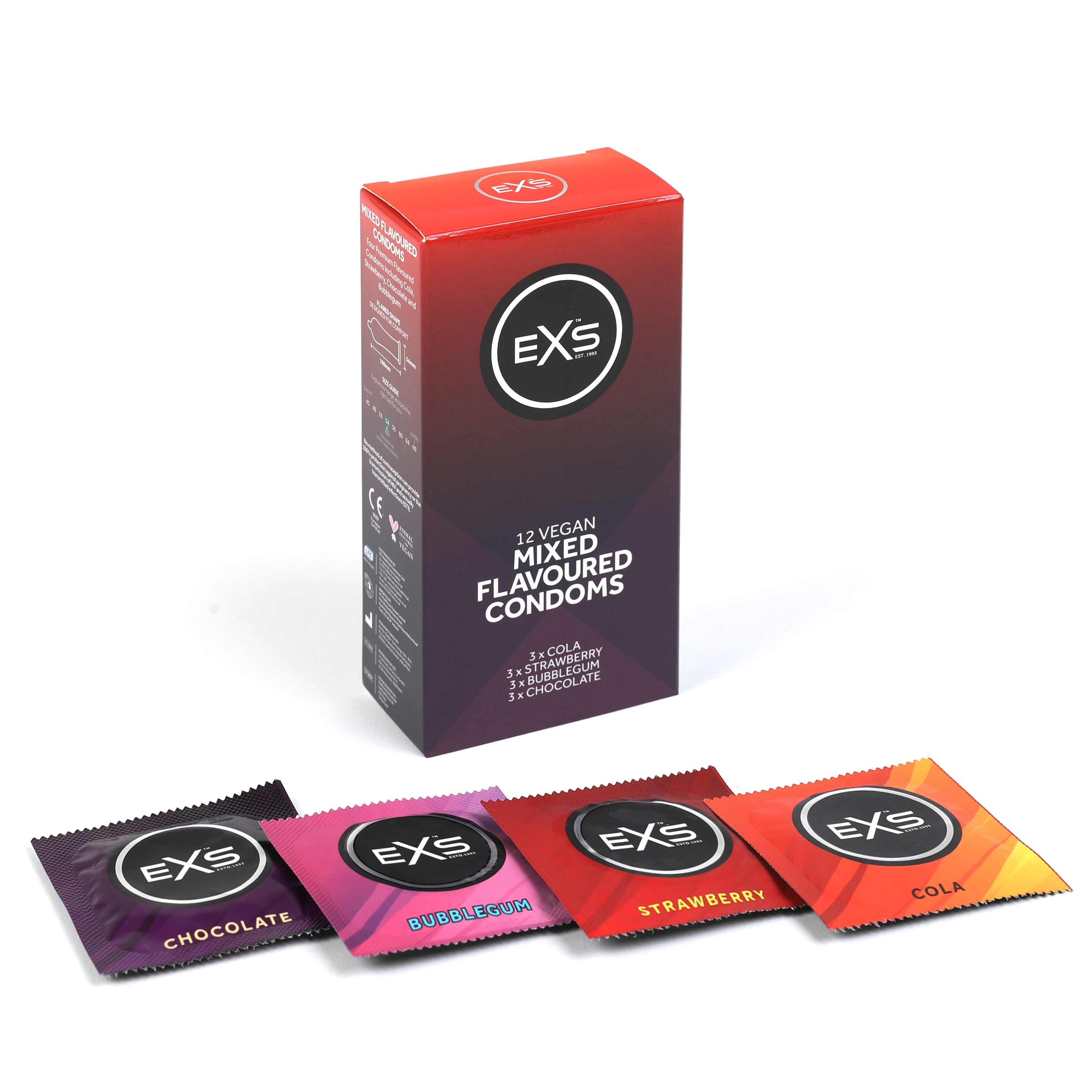 EXS Mixed Flavoured condoms (12pcs)