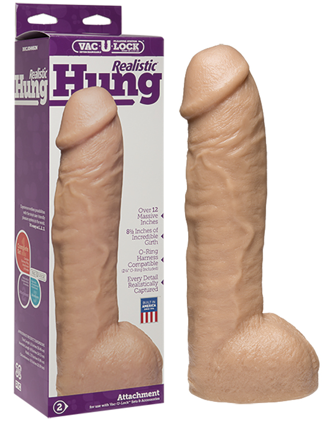DOC JOHNSON VAC-U-LOCK 12' Realistic Hung