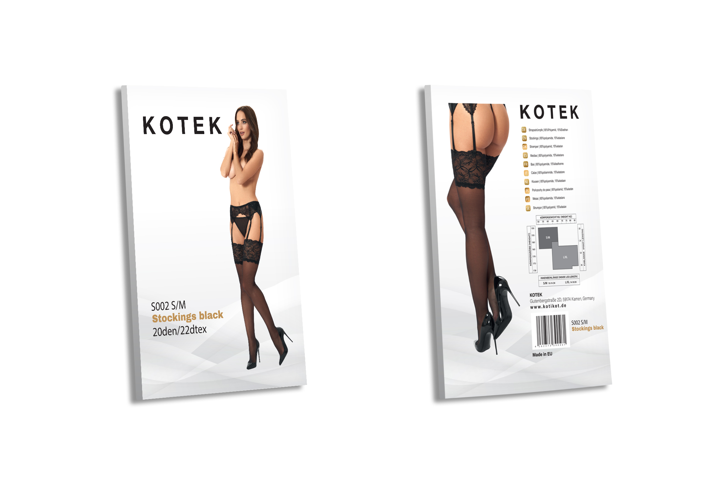 KOTEK Strapsstrümpfe S002 schwarz S/M KOTEK Strapsstrümpfe S002 schwarz S/M