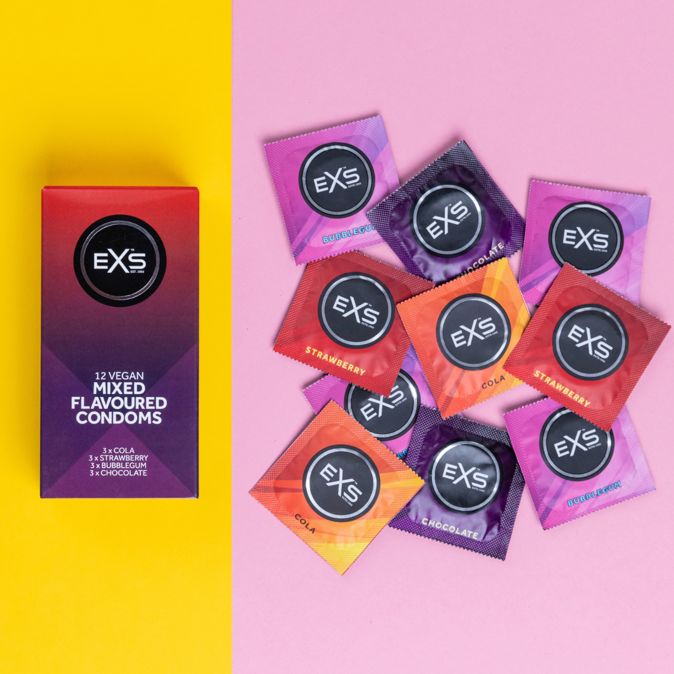 EXS Mixed Flavoured condoms (12pcs)