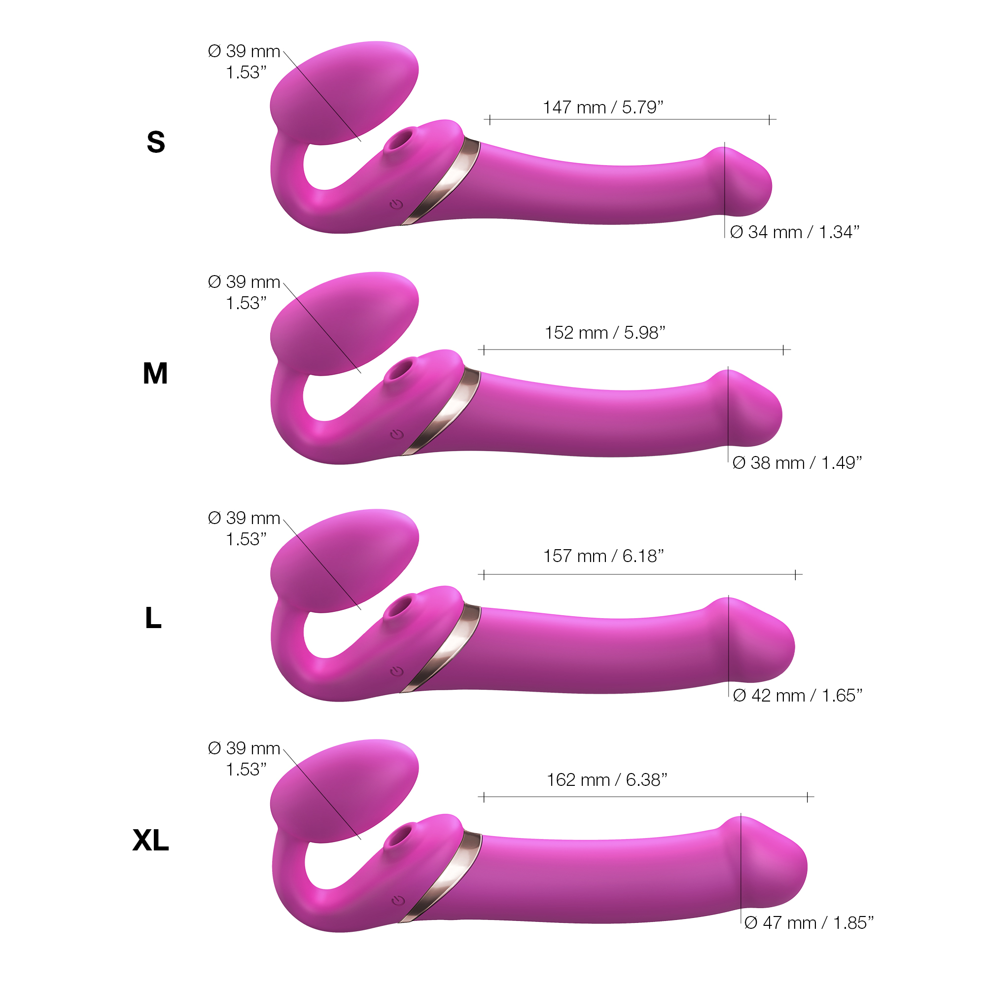 Strap-on-me Multi-Orgasm Bendable pink XL Strap-on-me Multi-Orgasm Bendable pink XL